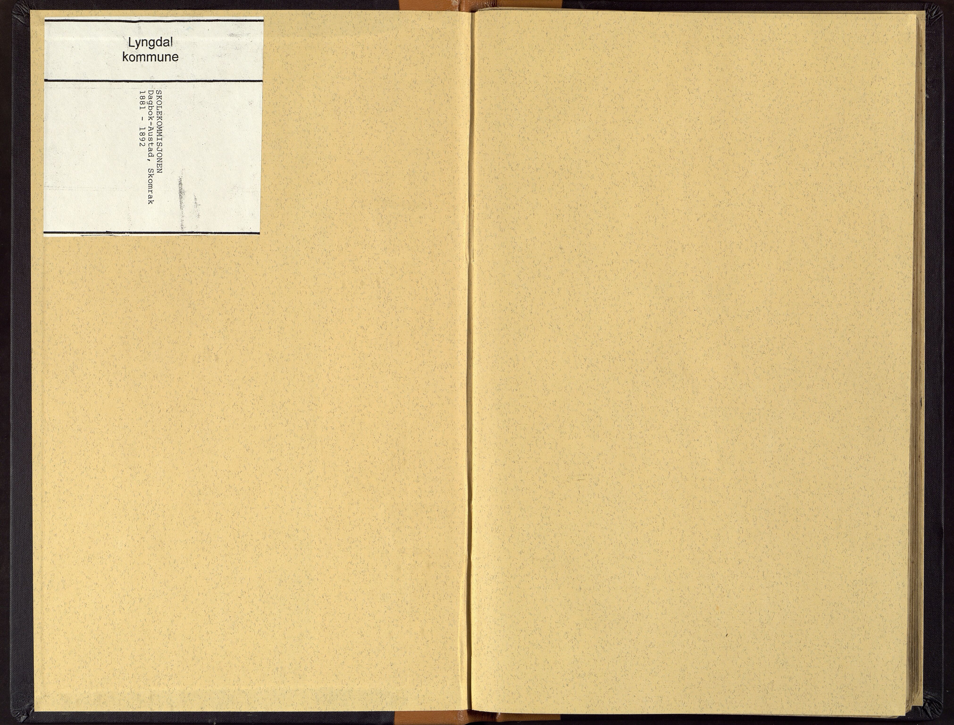 Lyngdal kommune - Austad Skolekrets, ARKSOR/1032LG563/I/L0003: Dagbok, 1881-1892