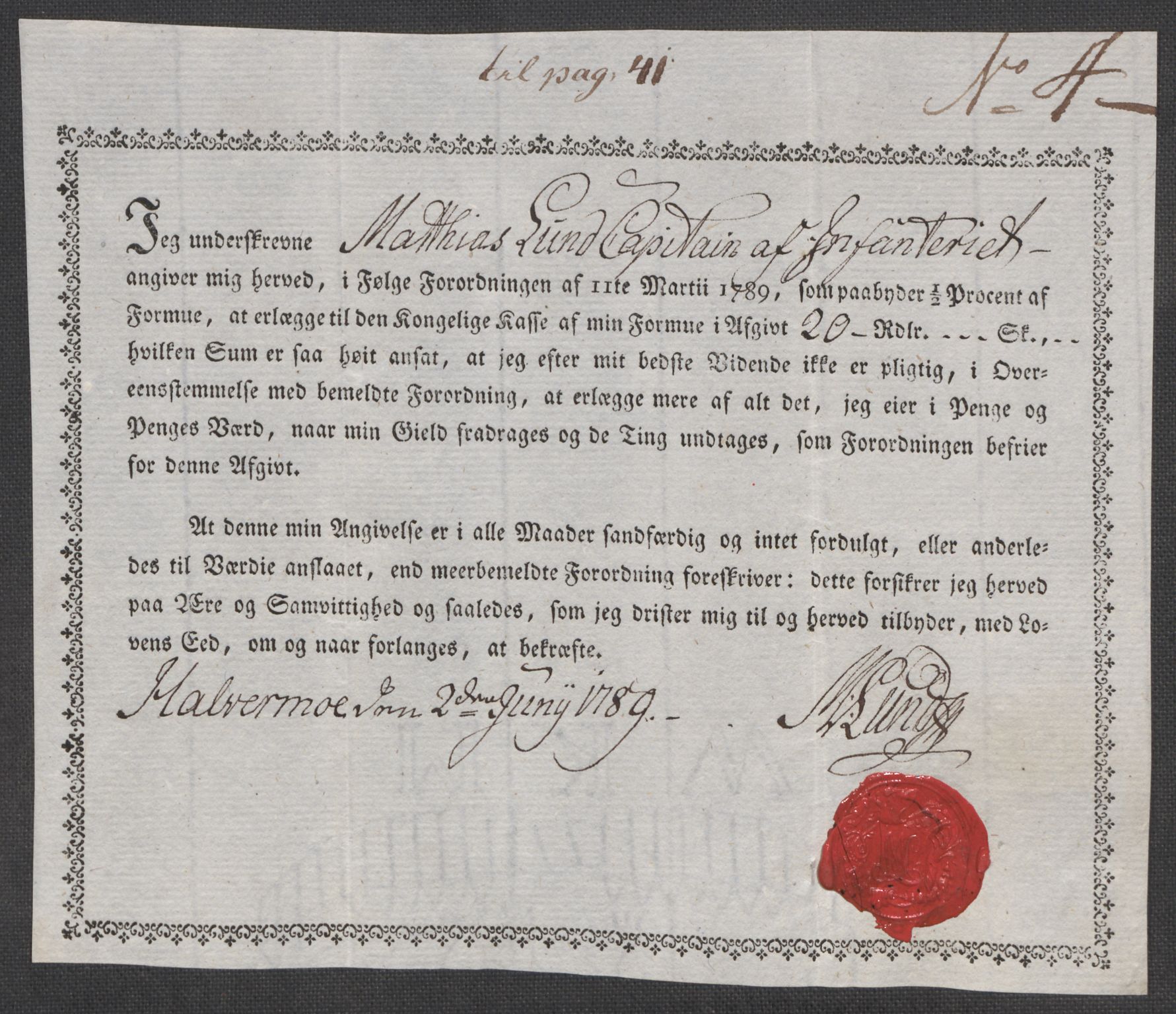 Rentekammeret inntil 1814, Reviderte regnskaper, Mindre regnskaper, AV/RA-EA-4068/Rf/Rfe/L0025: Moss, Onsøy, Tune og Veme fogderi. Namdal fogderi, 1789, s. 322