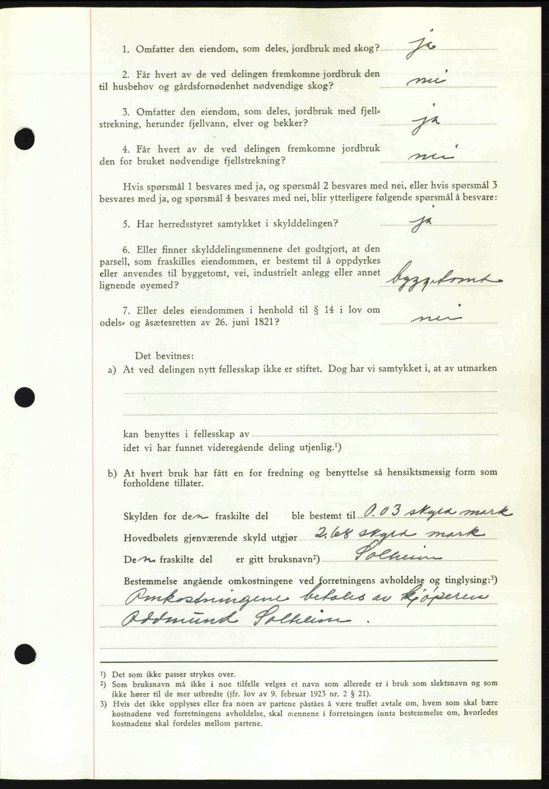 Romsdal sorenskriveri, SAT/A-4149/1/2/2C: Pantebok nr. A24, 1947-1947, Dagboknr: 2693/1947