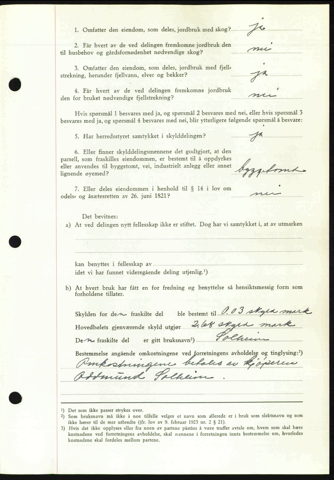 Romsdal sorenskriveri, AV/SAT-A-4149/1/2/2C: Pantebok nr. A24, 1947-1947, Dagboknr: 2693/1947