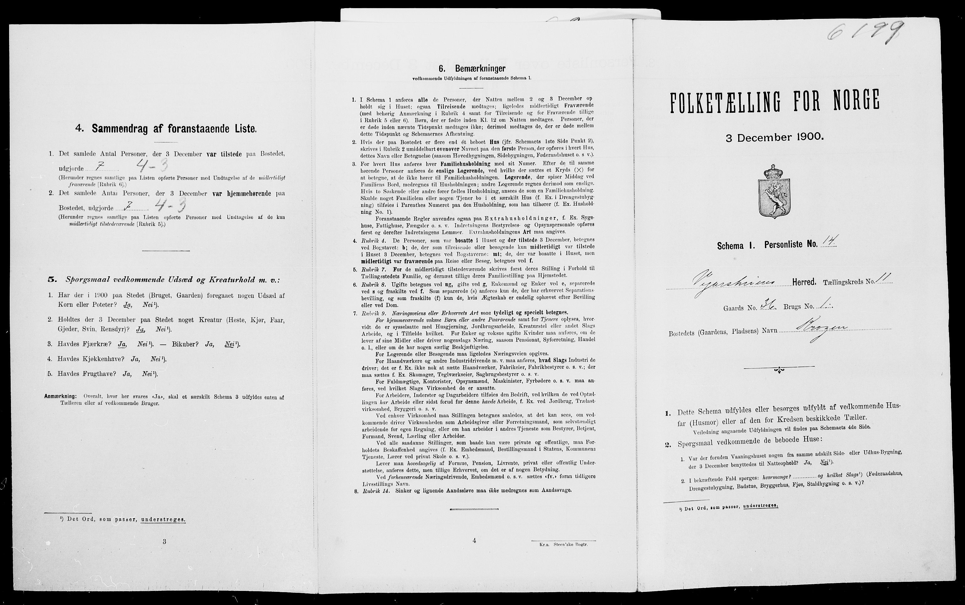 SAK, Folketelling 1900 for 0912 Vegårshei herred, 1900, s. 584