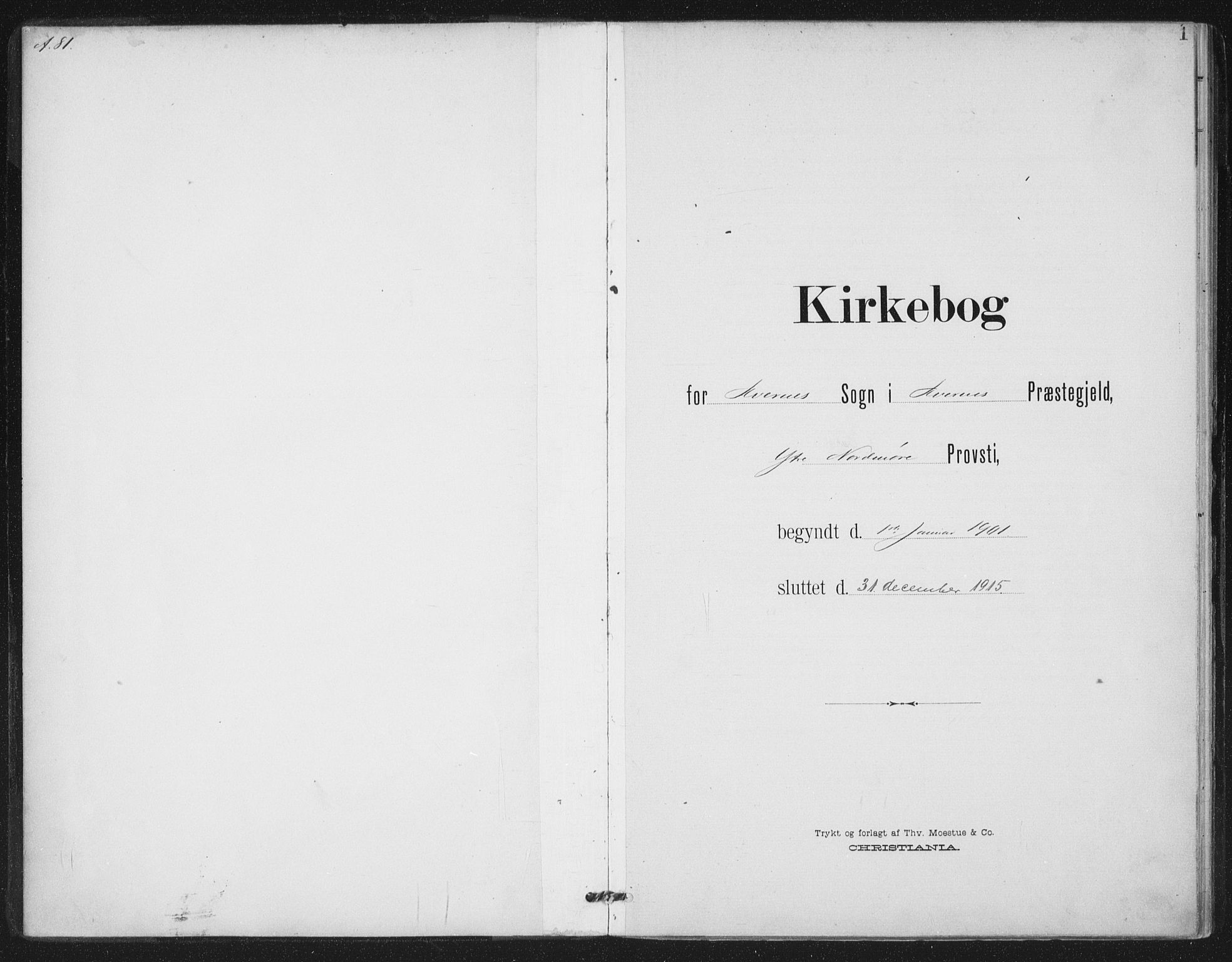 Ministerialprotokoller, klokkerbøker og fødselsregistre - Møre og Romsdal, SAT/A-1454/568/L0810: Ministerialbok nr. 568A14, 1901-1915, s. 1