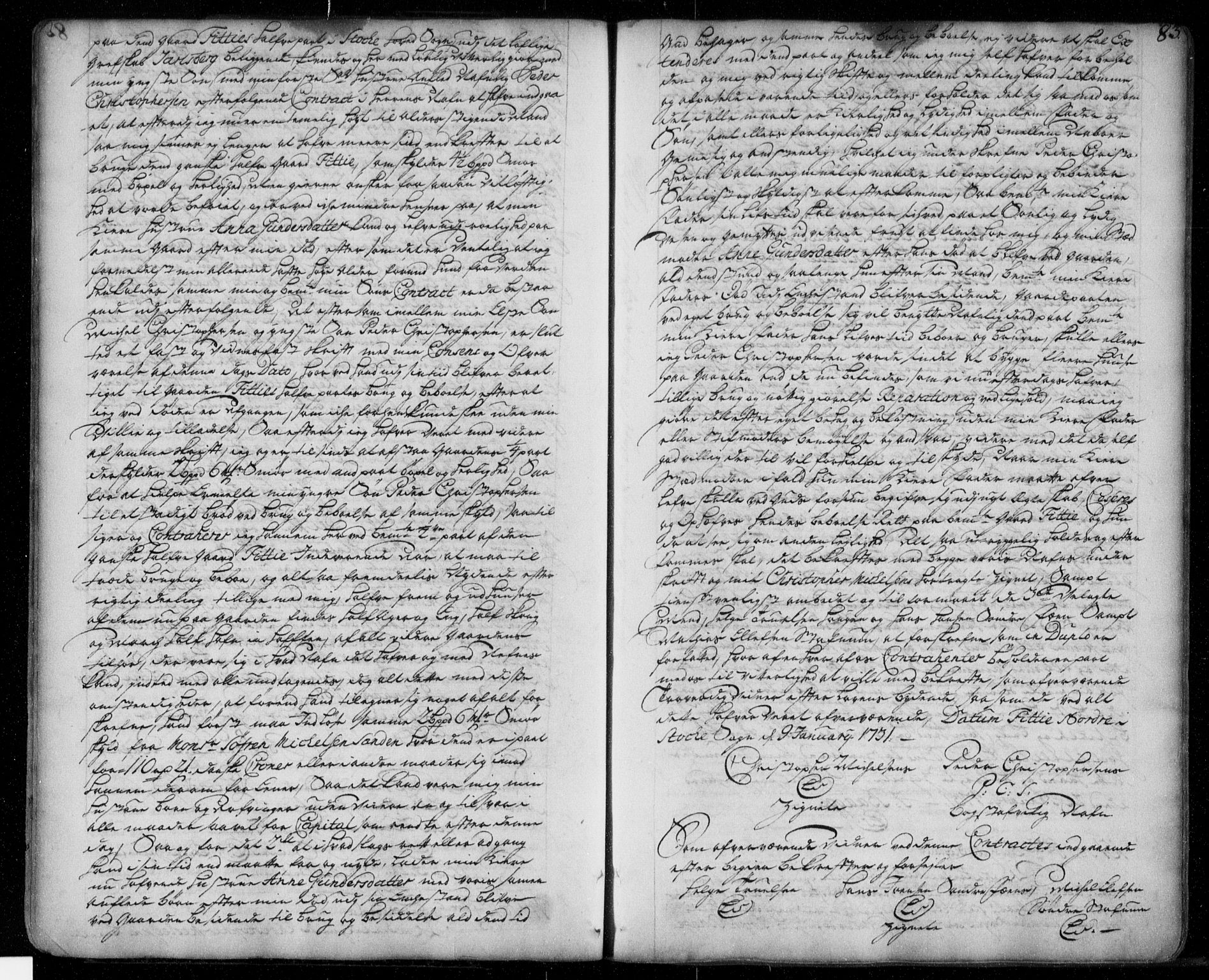 Søndre Jarlsberg sorenskriveri, SAKO/A-129/G/Ga/Gaa/L0001: Pantebok nr. I 1, 1730-1735, s. 82b-83a