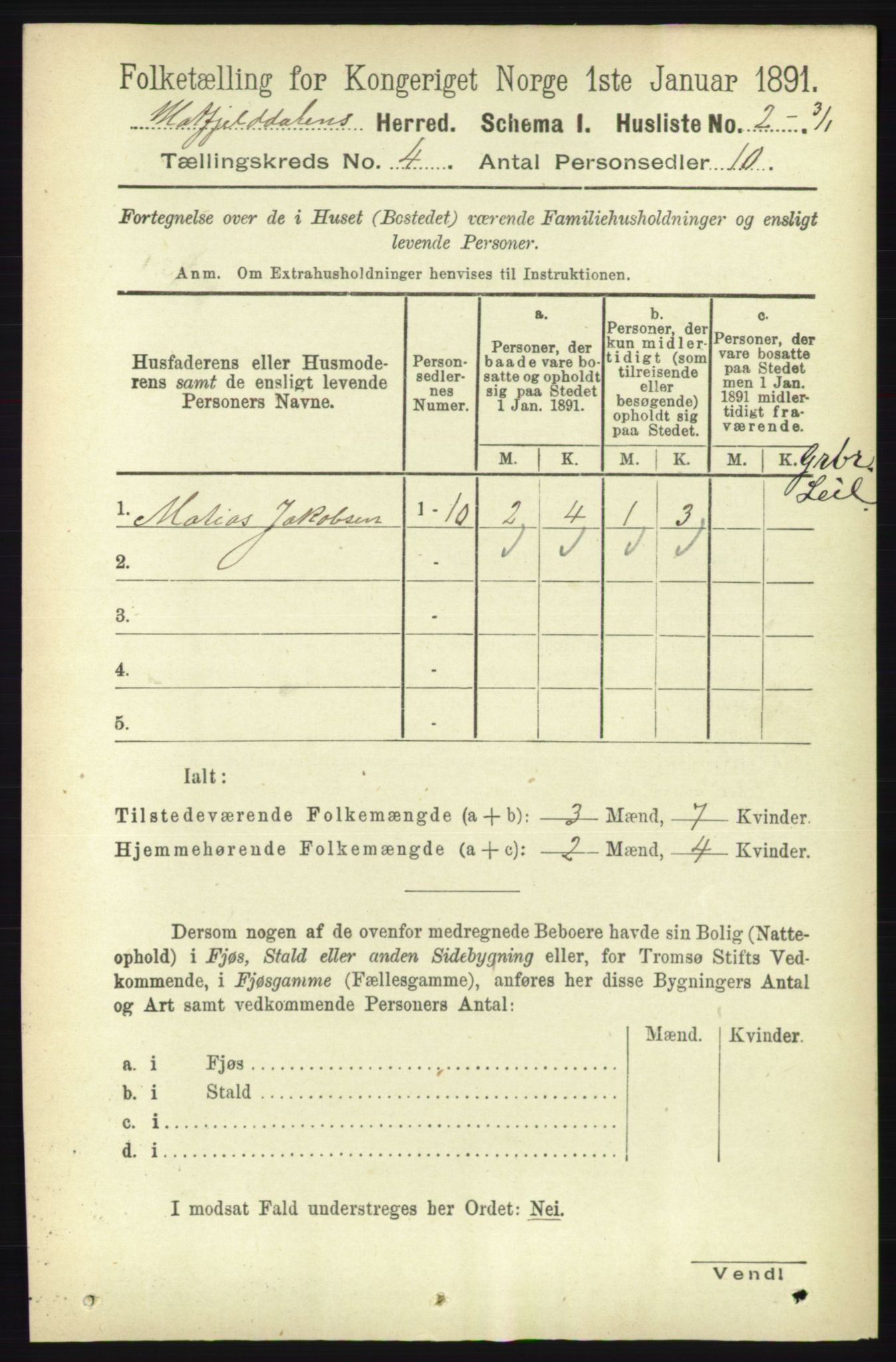 RA, Folketelling 1891 for 1826 Hattfjelldal herred, 1891, s. 898