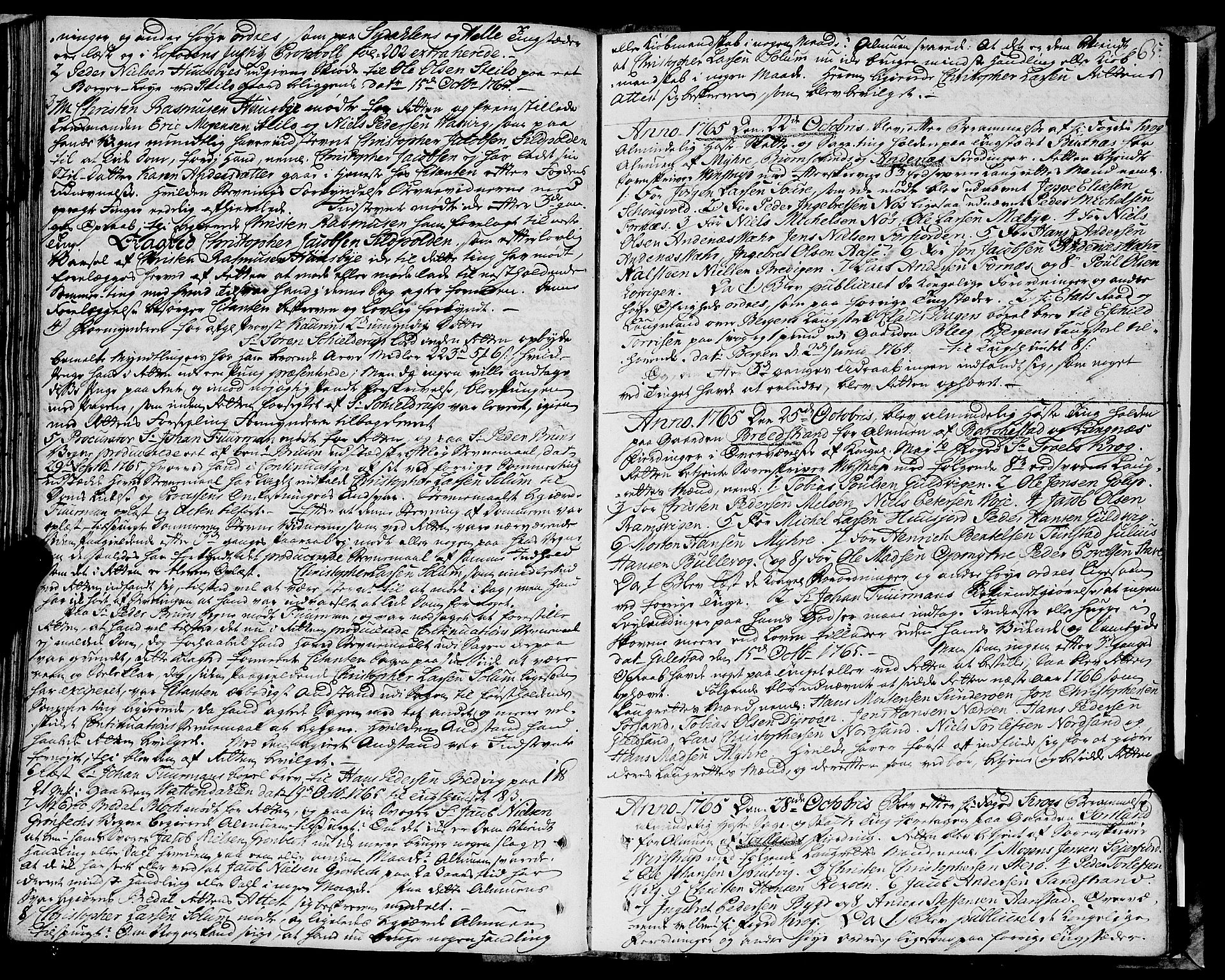 Vesterålen sorenskriveri, SAT/A-4180/1/1/1A/L0006: Tingbok, 1760-1767, s. 64b-65a