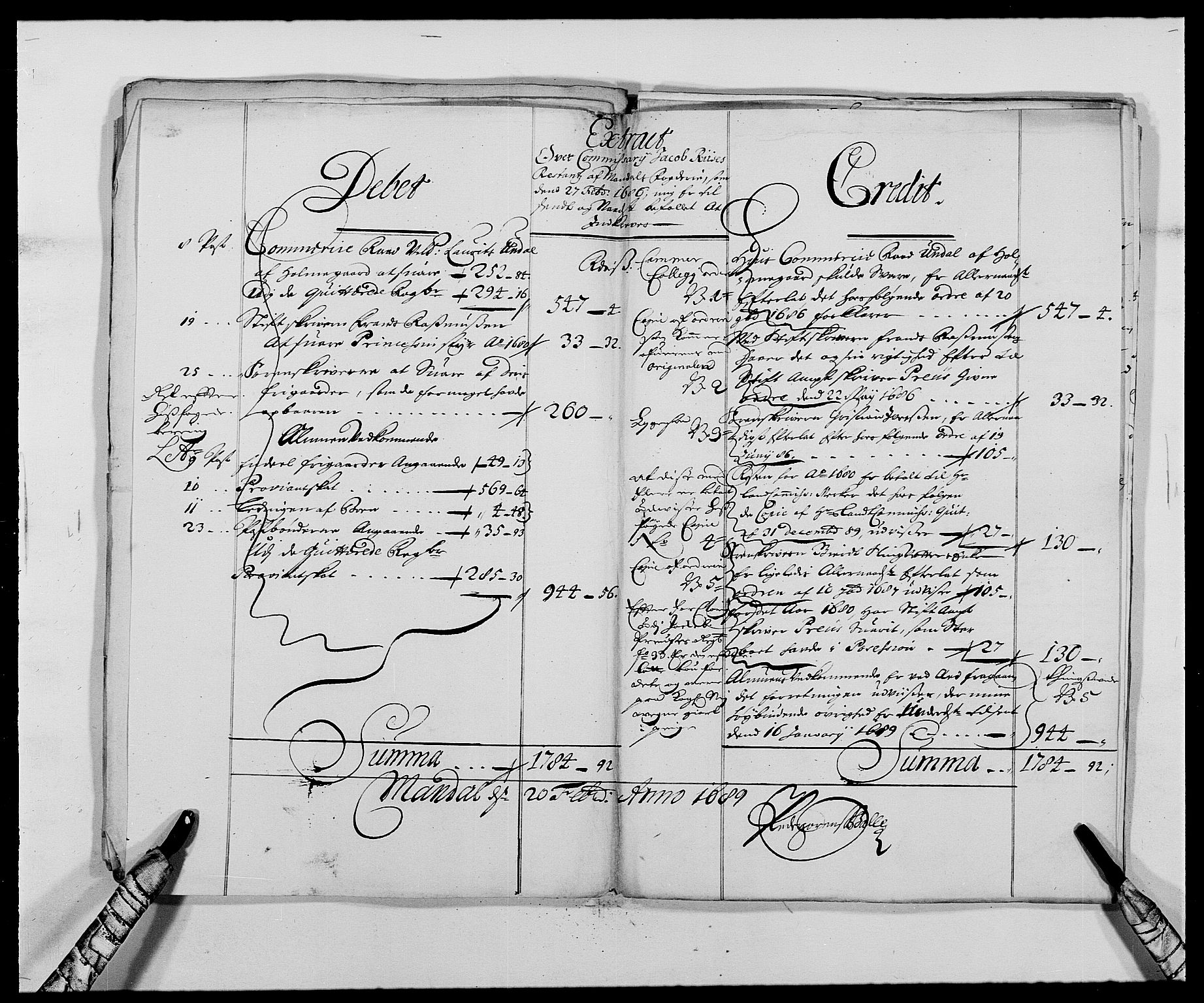 Rentekammeret inntil 1814, Reviderte regnskaper, Fogderegnskap, RA/EA-4092/R42/L2543: Mandal fogderi, 1688-1691, s. 287