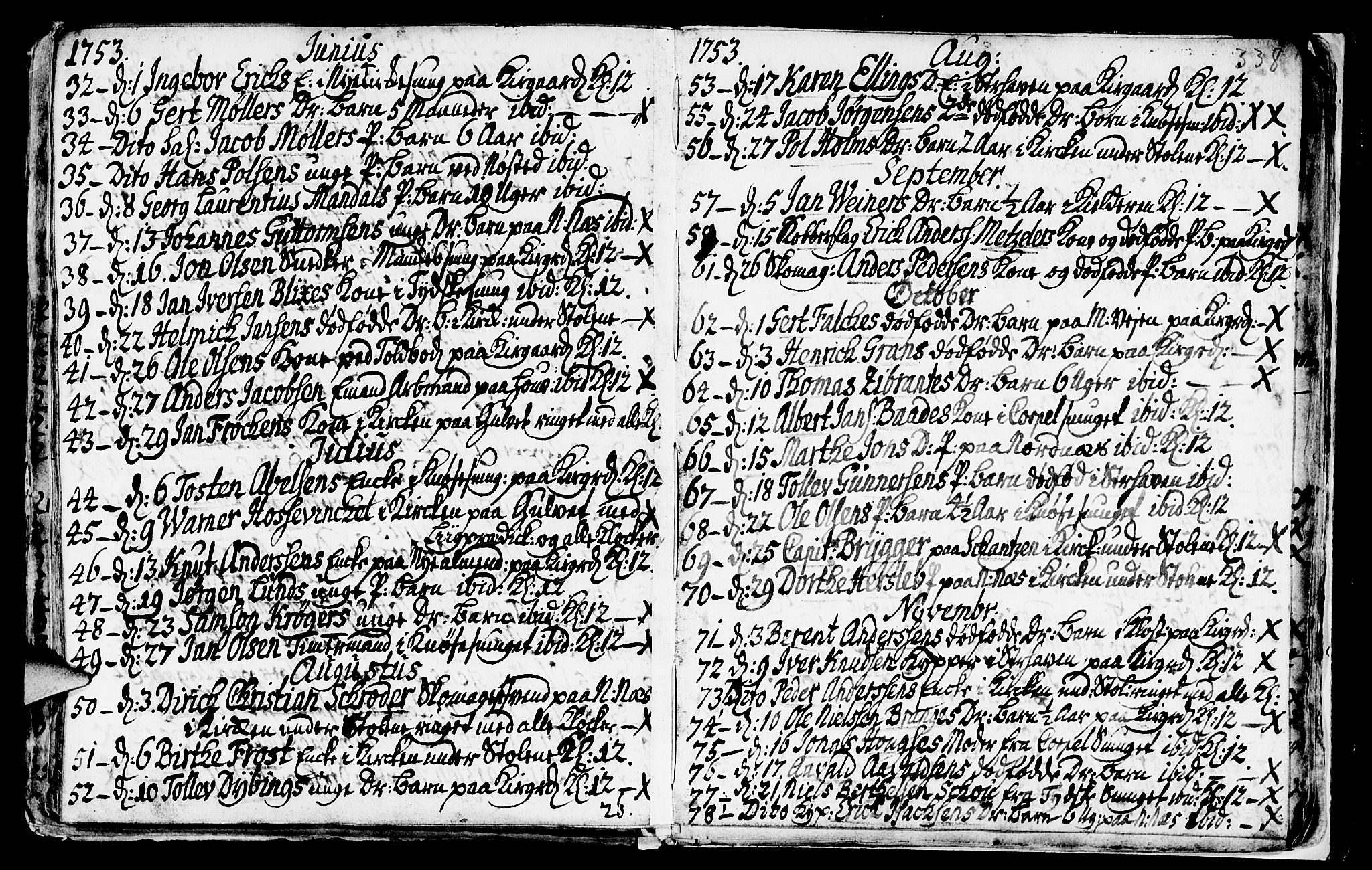 Nykirken Sokneprestembete, AV/SAB-A-77101/H/Haa/L0009: Ministerialbok nr. A 9, 1689-1759, s. 338