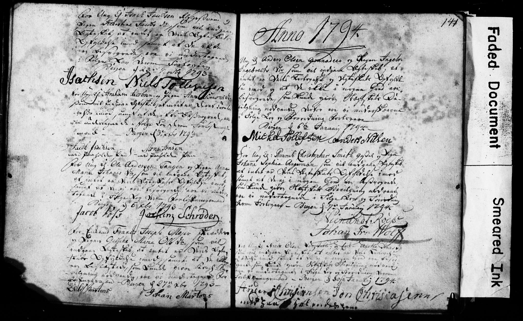 Korskirken sokneprestembete, SAB/A-76101: Forlovererklæringer nr. II.5.1, 1776-1816, s. 141