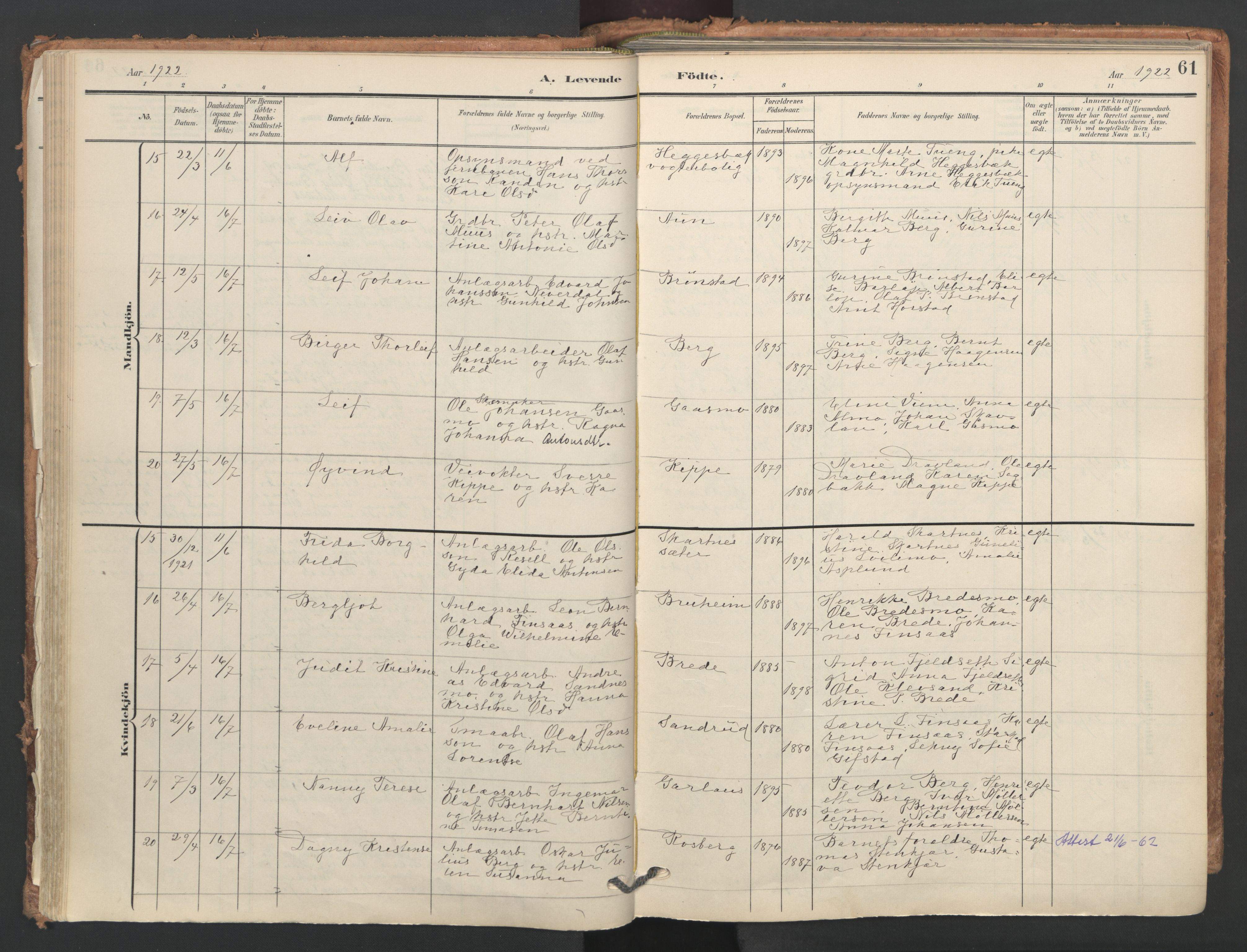 Ministerialprotokoller, klokkerbøker og fødselsregistre - Nord-Trøndelag, AV/SAT-A-1458/749/L0477: Ministerialbok nr. 749A11, 1902-1927, s. 61