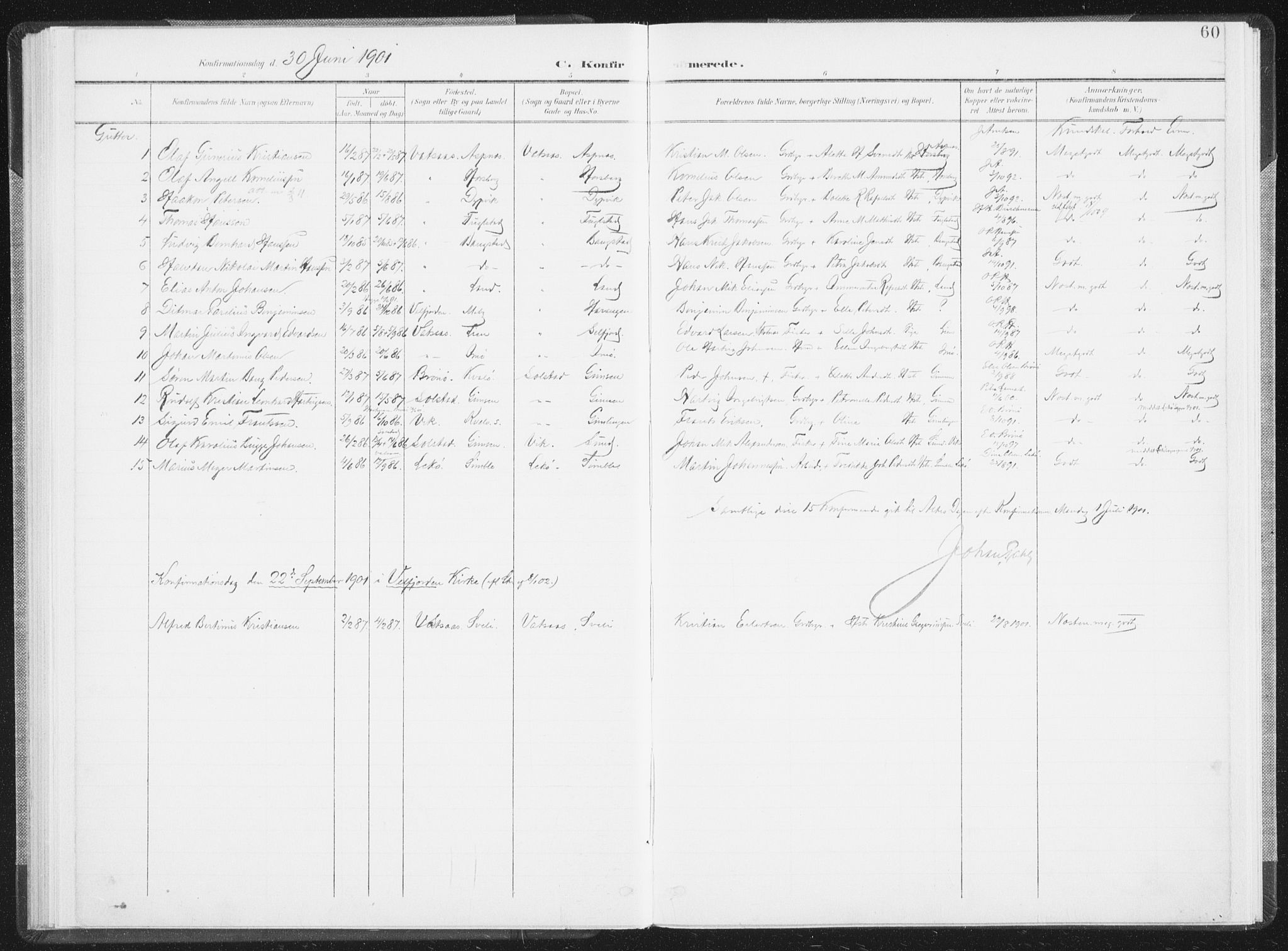 Ministerialprotokoller, klokkerbøker og fødselsregistre - Nordland, AV/SAT-A-1459/810/L0153: Ministerialbok nr. 810A12, 1899-1914, s. 60