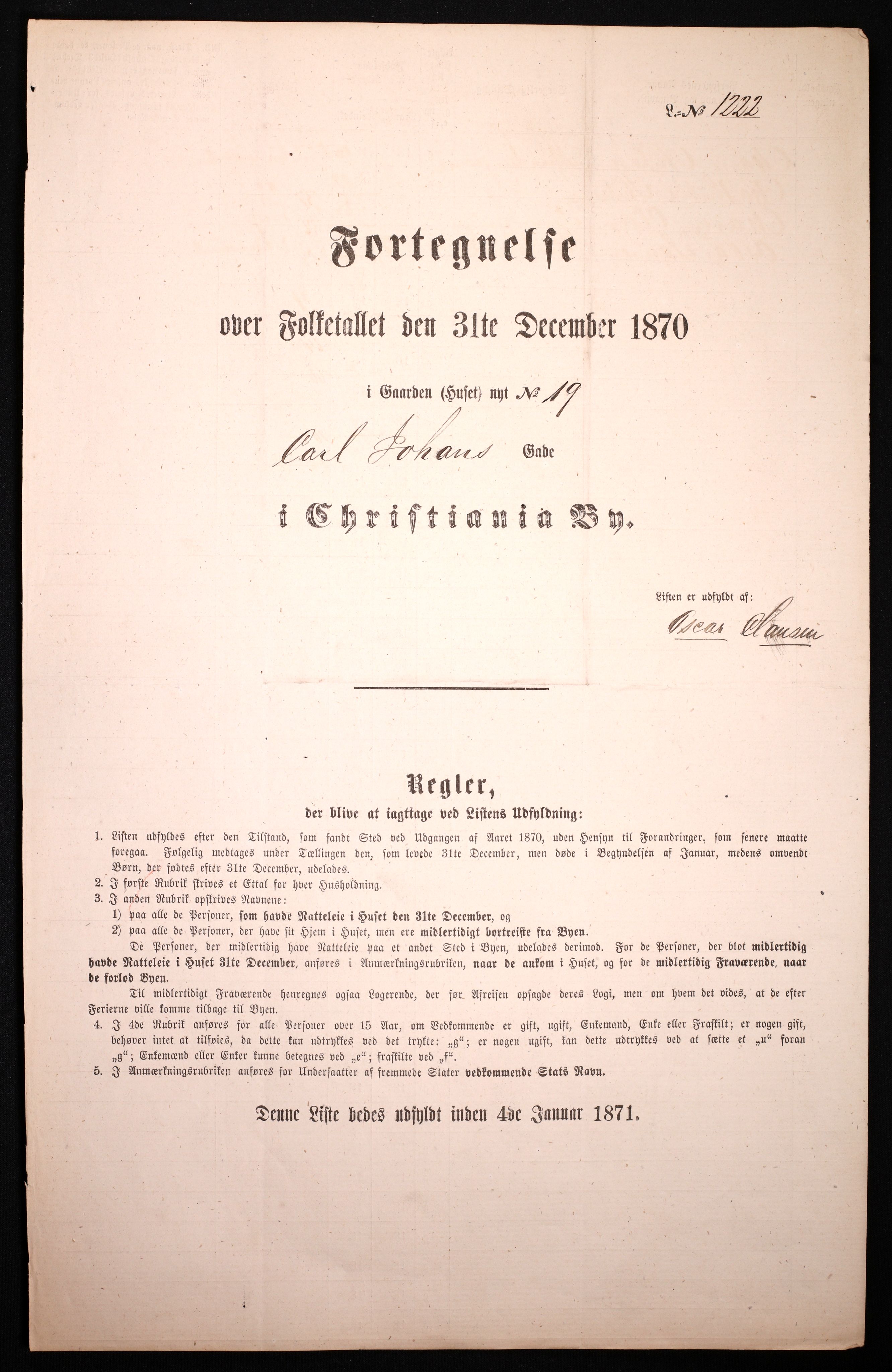 RA, Folketelling 1870 for 0301 Kristiania kjøpstad, 1870, s. 510