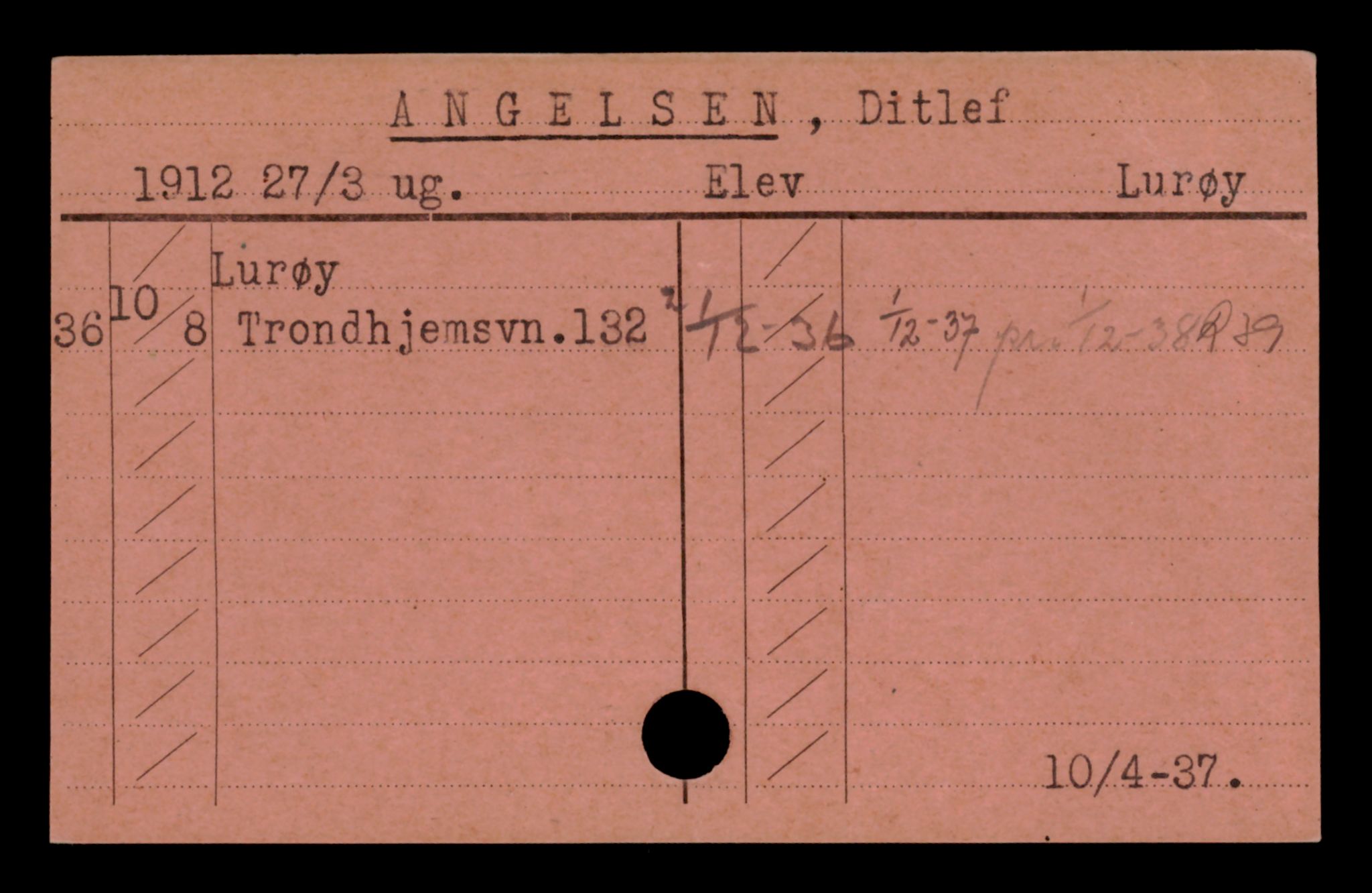Oslo folkeregister, Registerkort, SAO/A-11715/D/Da/L0006: Menn: Angell Trygve - Aspaas Asbjørn, 1906-1919