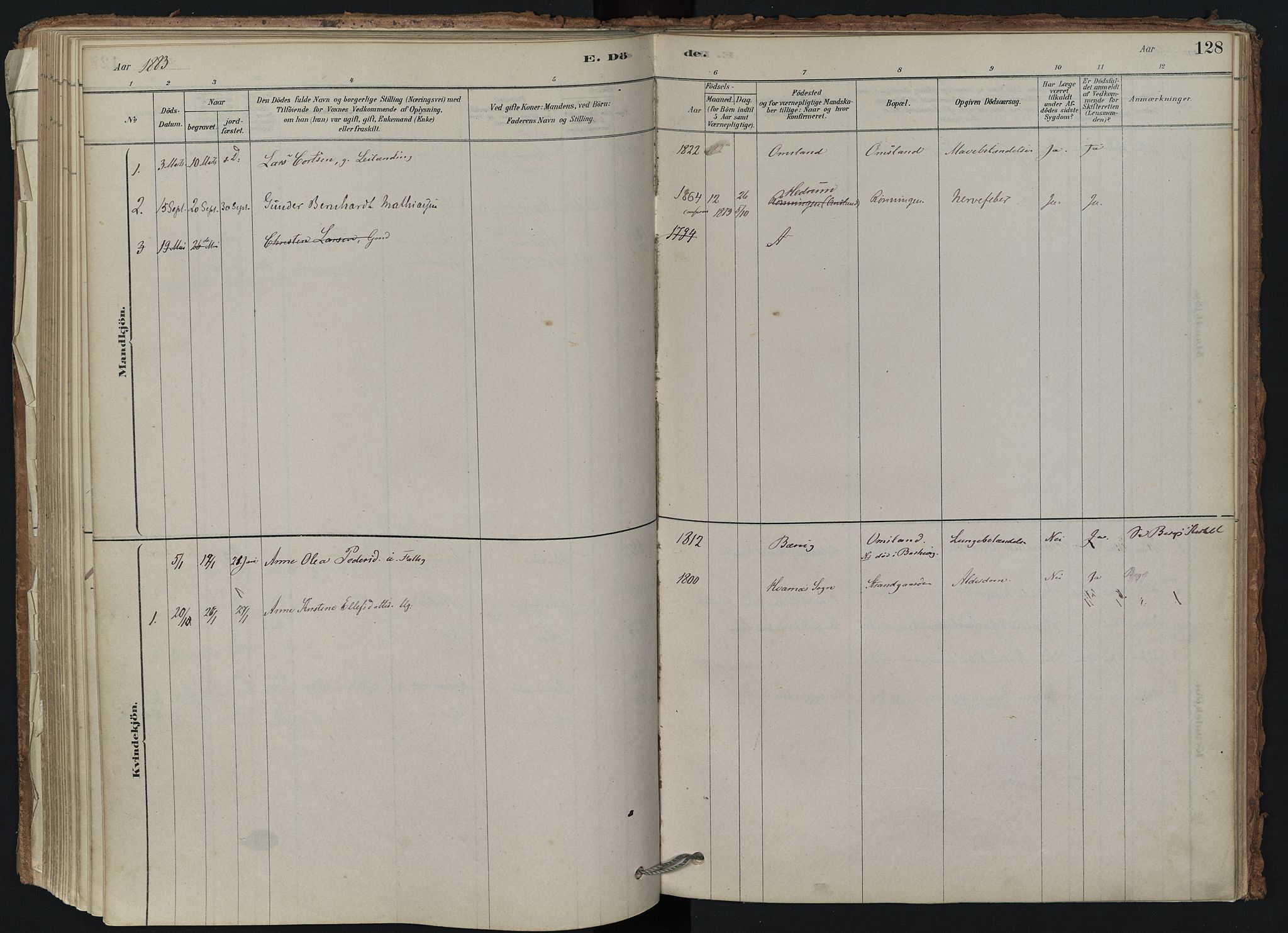 Brunlanes kirkebøker, SAKO/A-342/F/Fd/L0001: Ministerialbok nr. IV 1, 1878-1917, s. 128