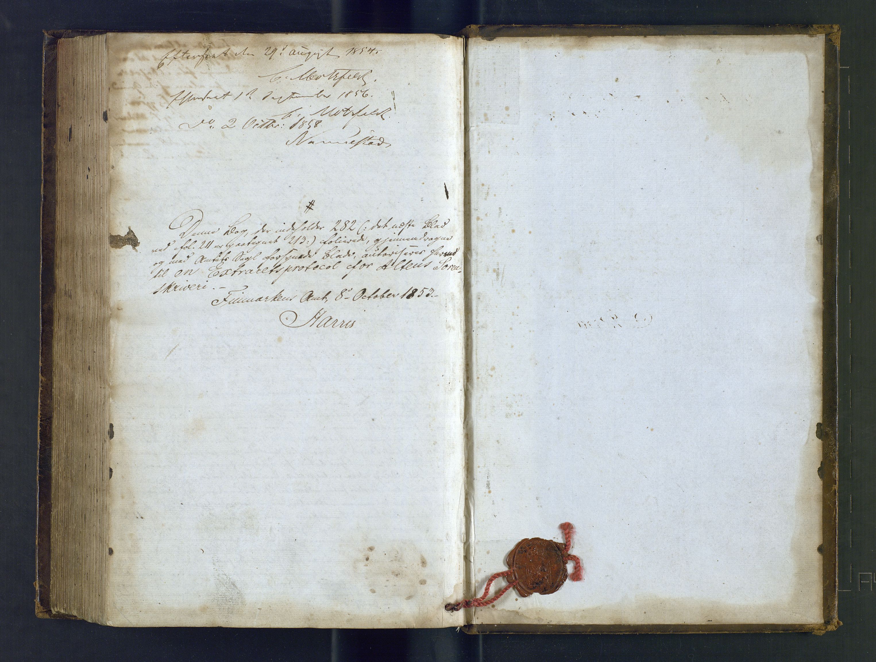 Alta fogderi/sorenskriveri, AV/SATØ-SATØ-5/1/J/Jb/L0171: Ekstrarettsprotokoll, 1853-1860