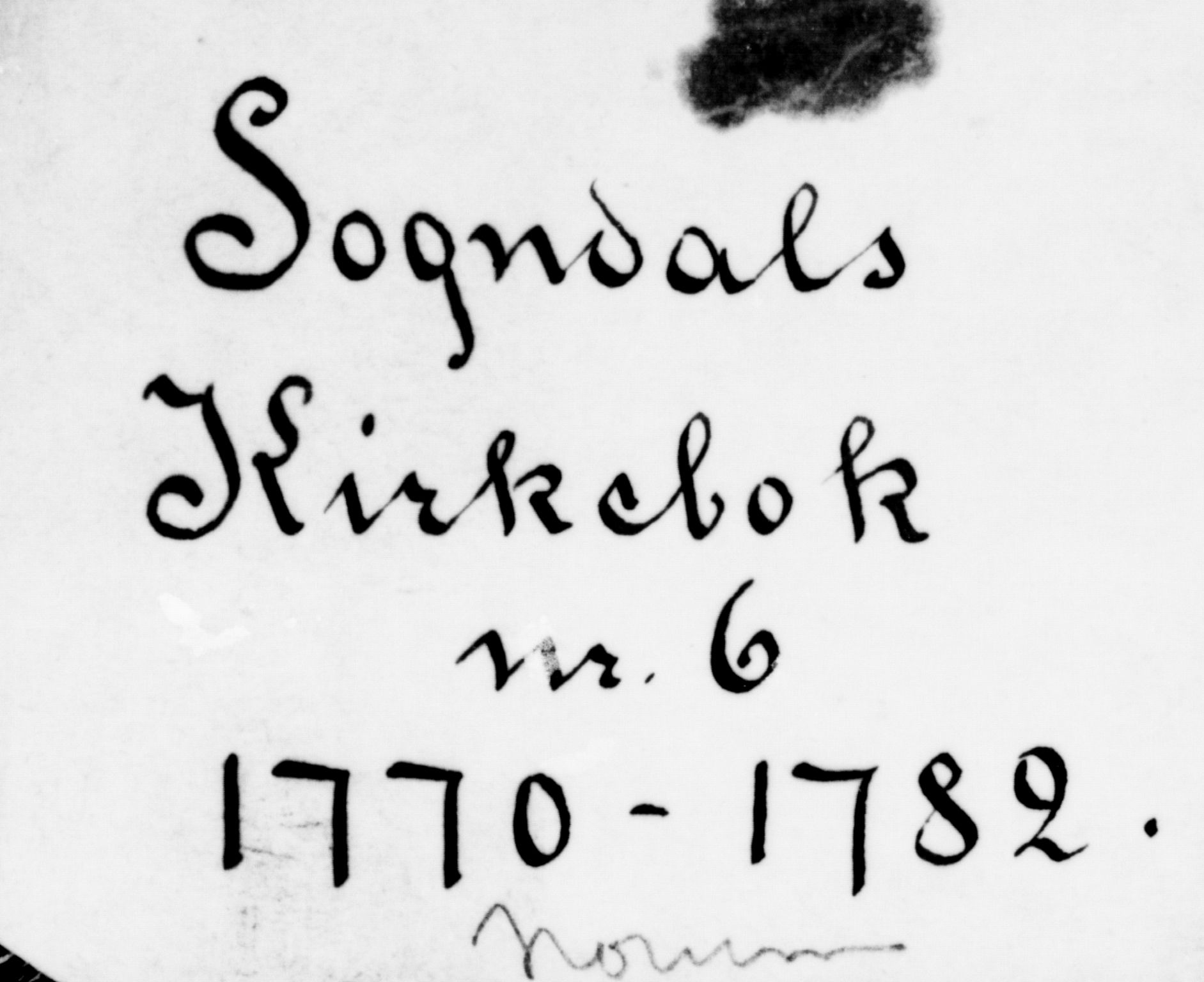 Sogndal sokneprestembete, SAB/A-81301/H/Haa/Haaa/L0006: Ministerialbok nr. A 6, 1770-1782