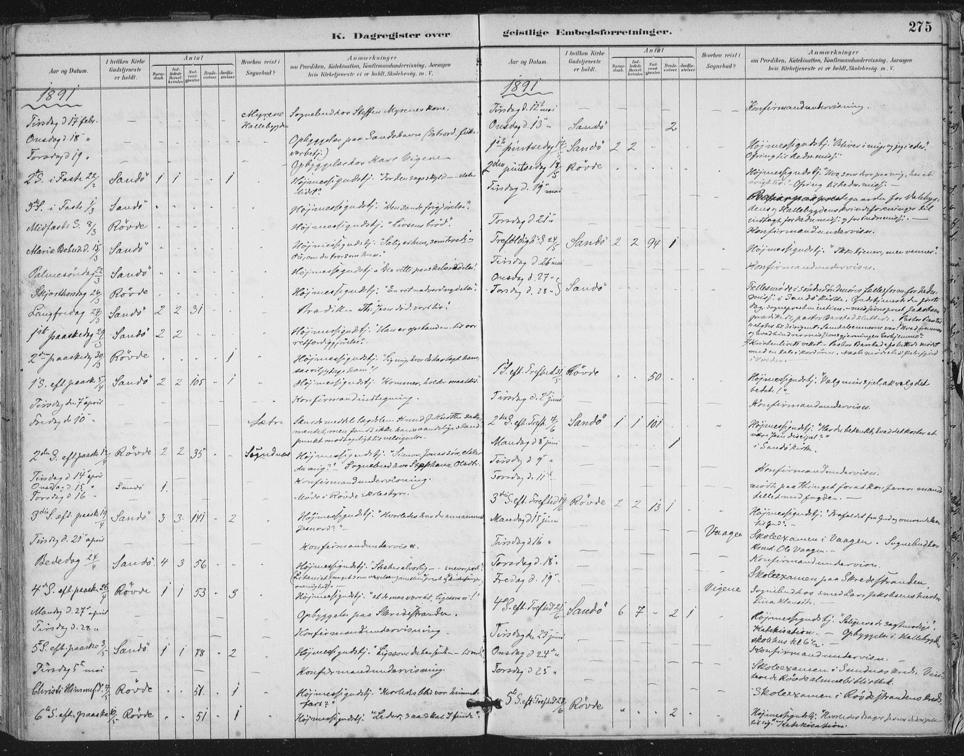 Ministerialprotokoller, klokkerbøker og fødselsregistre - Møre og Romsdal, SAT/A-1454/503/L0037: Ministerialbok nr. 503A05, 1884-1900, s. 275