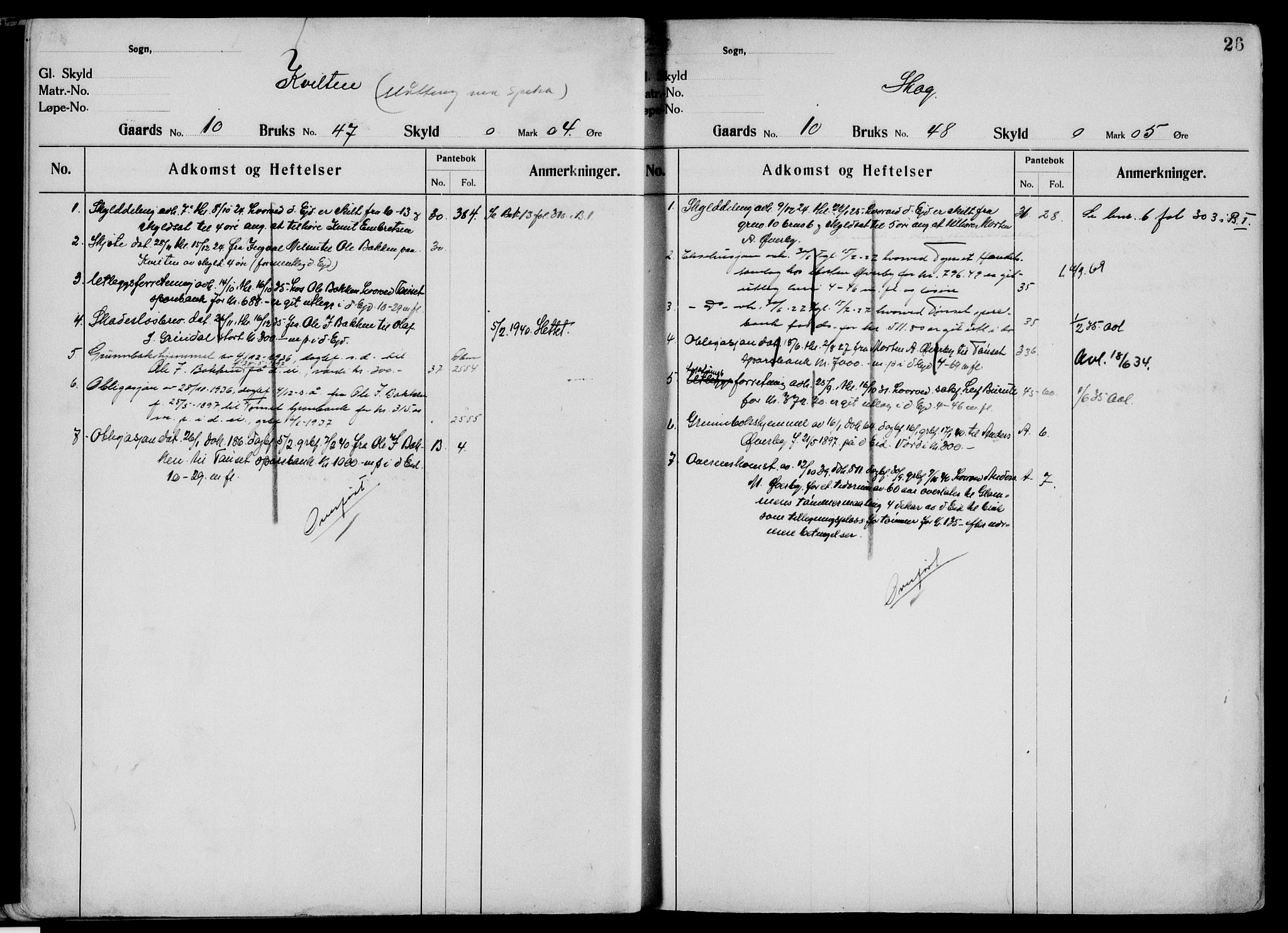 Nord-Østerdal tingrett, AV/SAH-TING-020/H/Ha/Hag/L0043: Panteregister nr. 7, 1919, s. 26