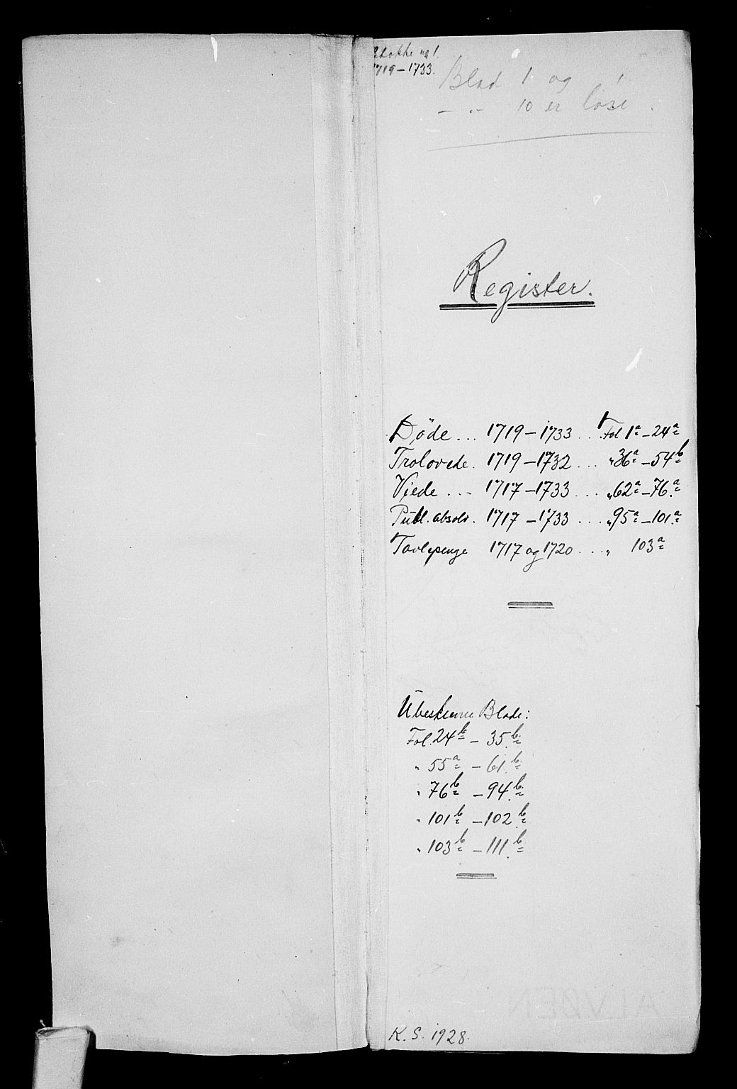 Stokke kirkebøker, AV/SAKO-A-320/F/Fa/L0001: Ministerialbok nr. I 1, 1717-1733