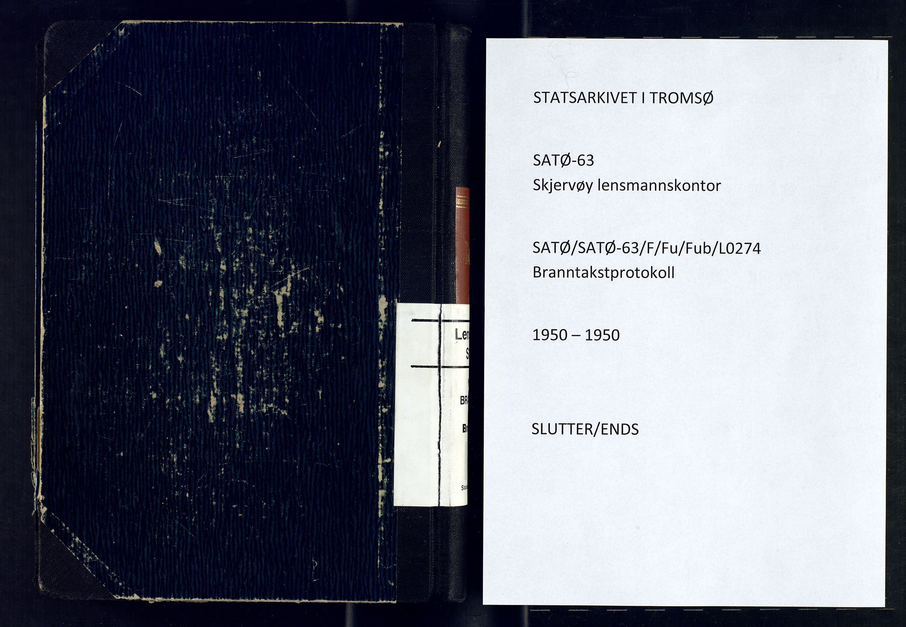 Skjervøy lensmannskontor, AV/SATØ-SATØ-63/F/Fu/Fub/L0274: Branntakstprotokoll (S), 1950