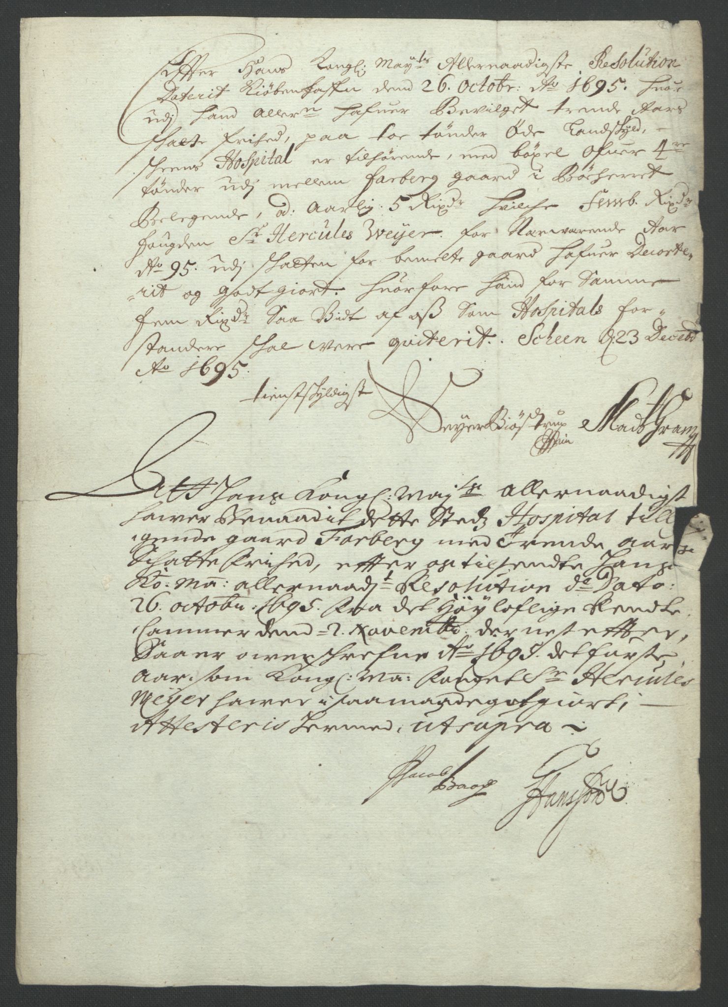 Rentekammeret inntil 1814, Reviderte regnskaper, Fogderegnskap, RA/EA-4092/R36/L2093: Fogderegnskap Øvre og Nedre Telemark og Bamble, 1695, s. 493