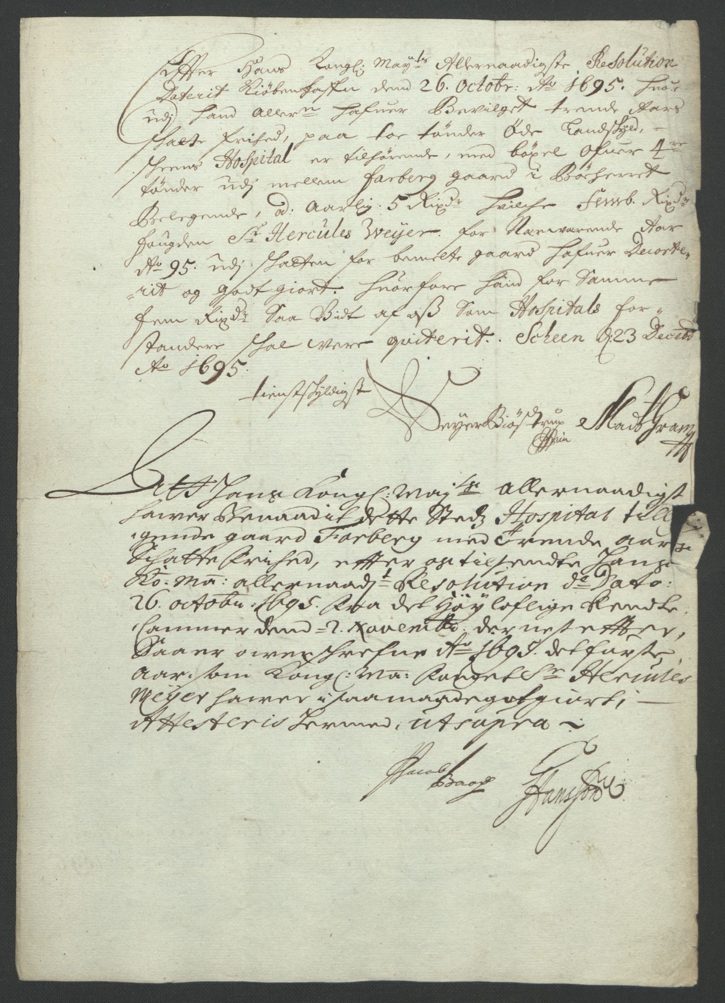 Rentekammeret inntil 1814, Reviderte regnskaper, Fogderegnskap, AV/RA-EA-4092/R36/L2093: Fogderegnskap Øvre og Nedre Telemark og Bamble, 1695, s. 493