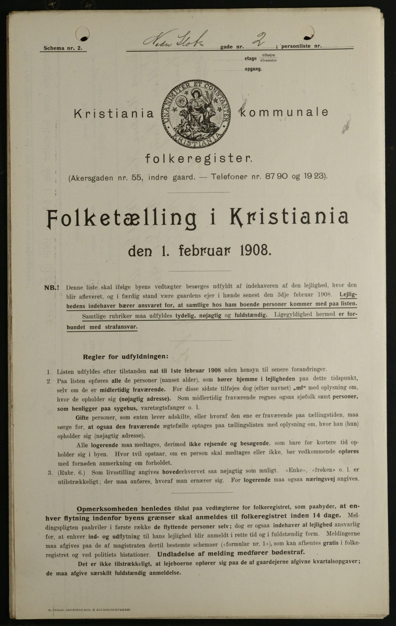 OBA, Kommunal folketelling 1.2.1908 for Kristiania kjøpstad, 1908, s. 62236