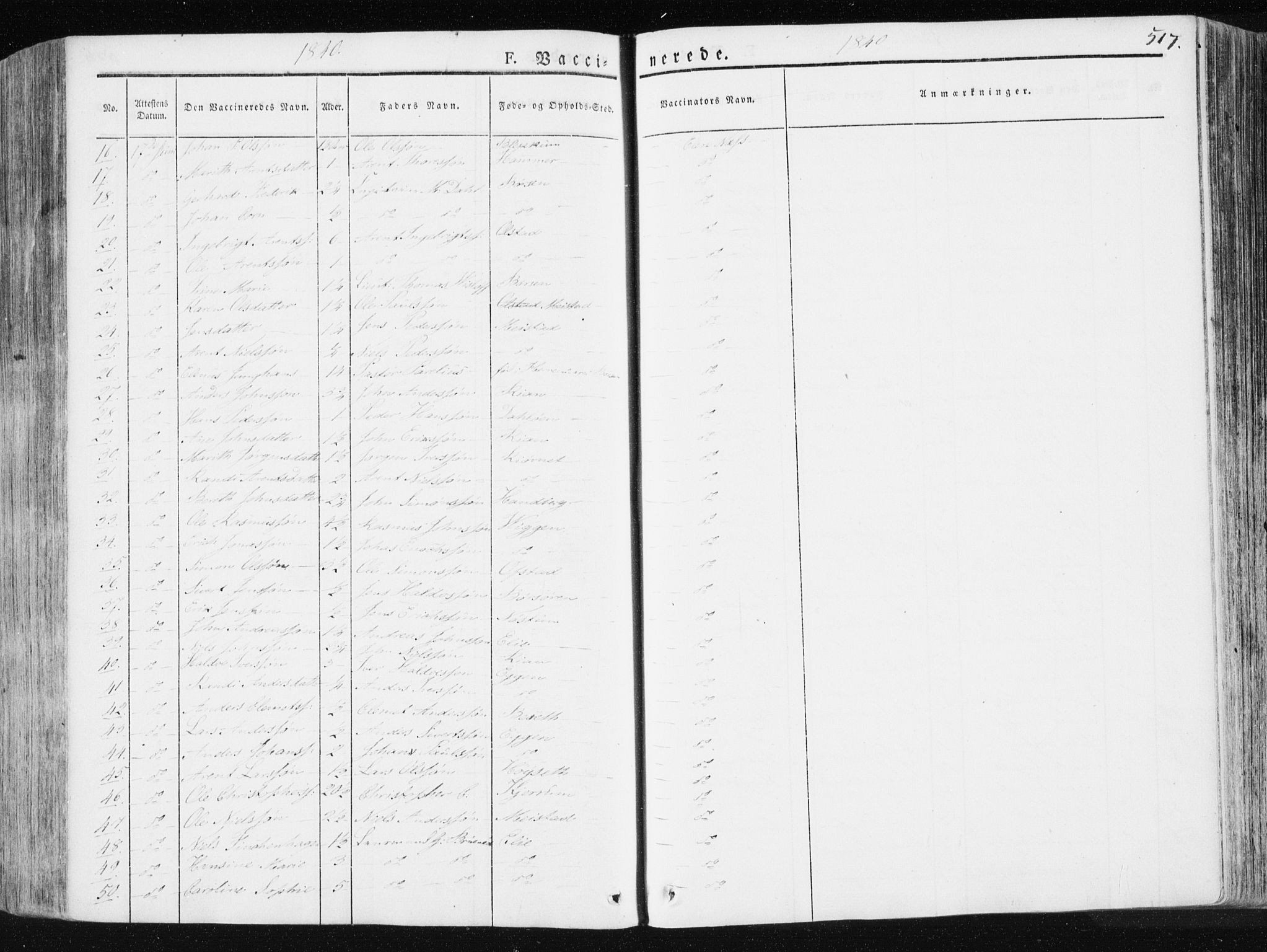 Ministerialprotokoller, klokkerbøker og fødselsregistre - Sør-Trøndelag, AV/SAT-A-1456/665/L0771: Ministerialbok nr. 665A06, 1830-1856, s. 517