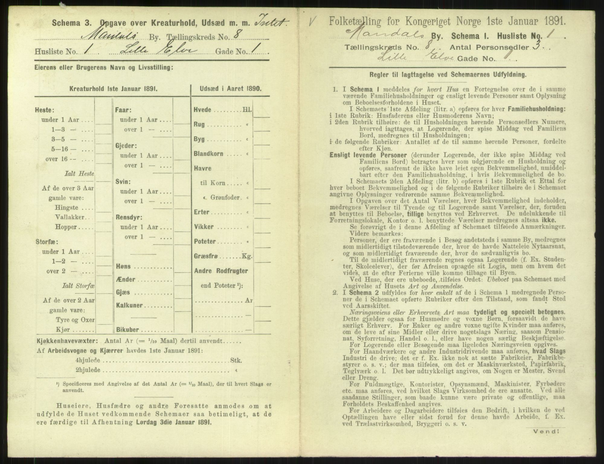 RA, Folketelling 1891 for 1002 Mandal ladested, 1891, s. 395