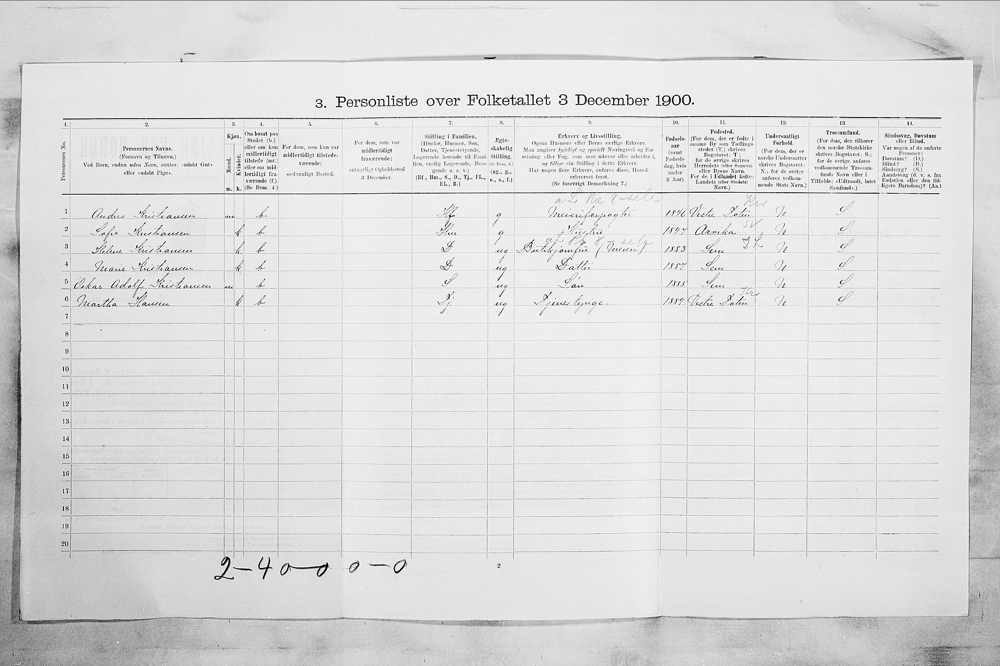 RA, Folketelling 1900 for 0705 Tønsberg kjøpstad, 1900, s. 3469