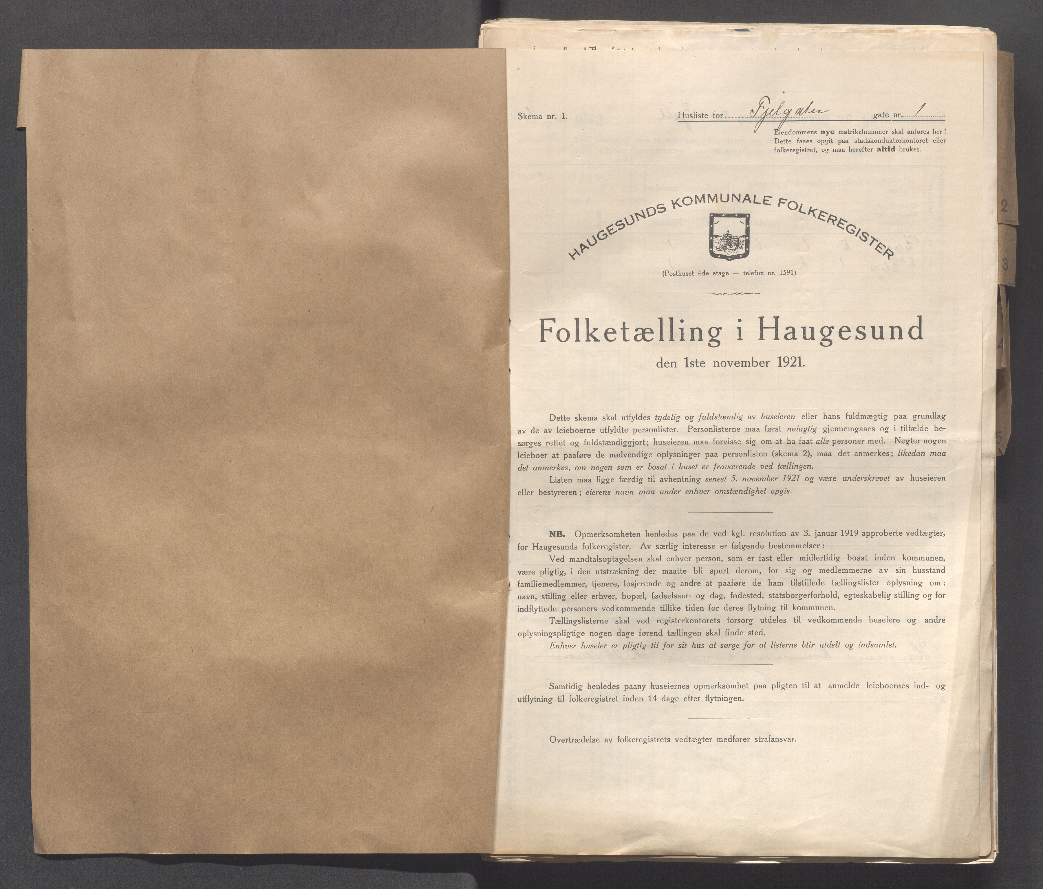 IKAR, Kommunal folketelling 1.11.1921 for Haugesund, 1921, s. 6647