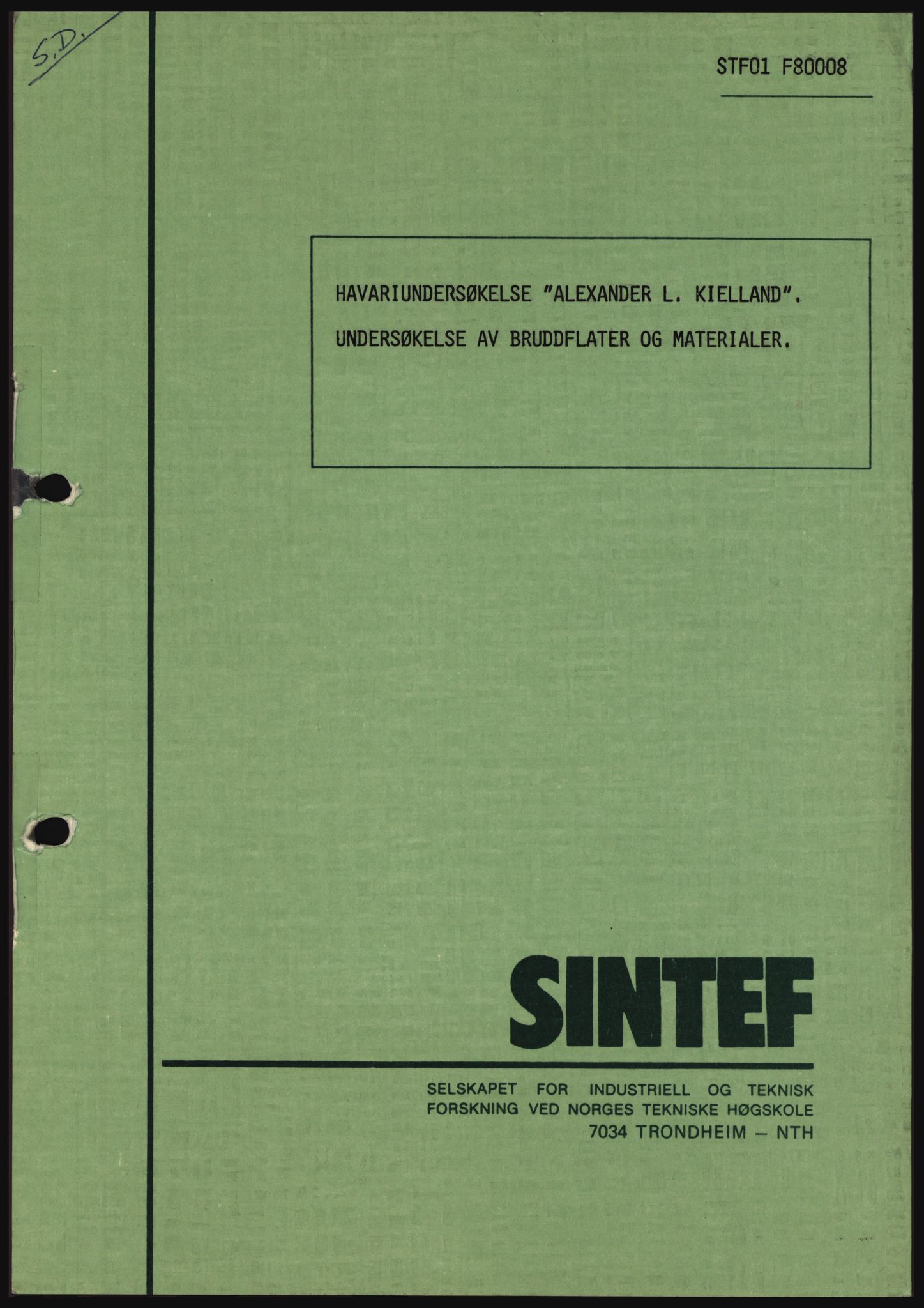 Sjøfartsdirektoratet med forløpere, generelt arkiv, RA/S-1407/D/Ds/Dsb/L0628: Flyttbare innretninger, 1980