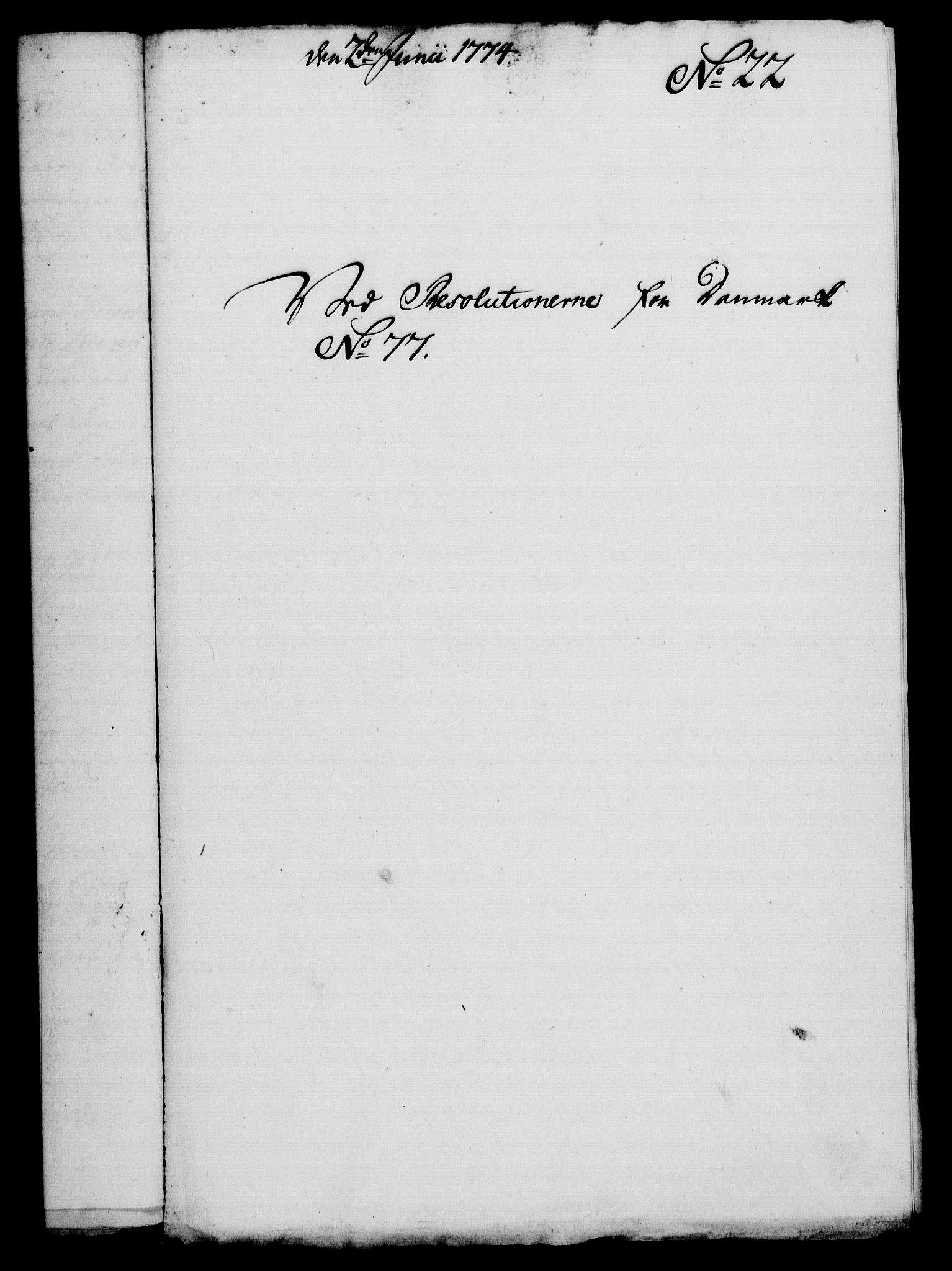 Rentekammeret, Kammerkanselliet, AV/RA-EA-3111/G/Gf/Gfa/L0056: Norsk relasjons- og resolusjonsprotokoll (merket RK 52.56), 1774, s. 111