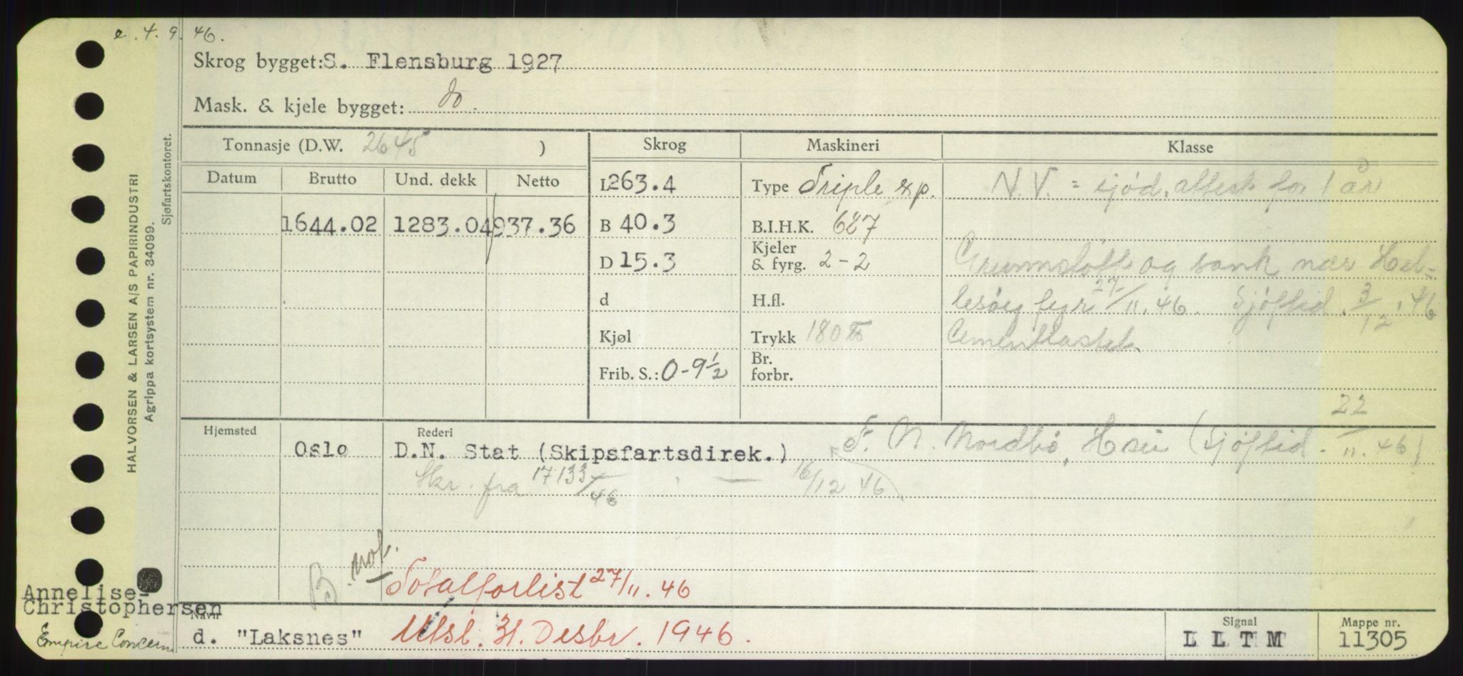 Sjøfartsdirektoratet med forløpere, Skipsmålingen, AV/RA-S-1627/H/Hd/L0022: Fartøy, L-Lia, s. 101