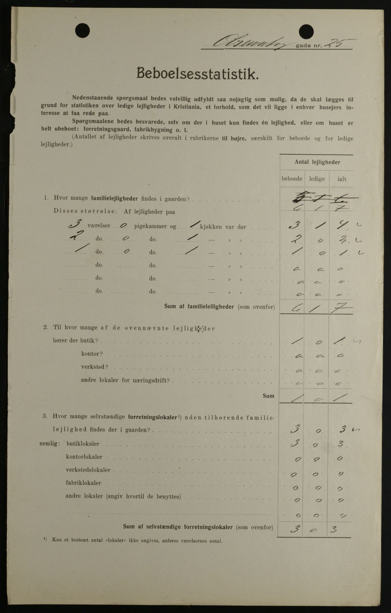OBA, Kommunal folketelling 1.2.1908 for Kristiania kjøpstad, 1908, s. 66842