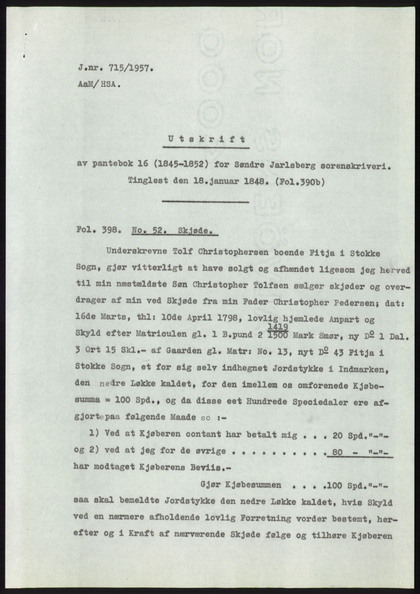 Statsarkivet i Kongsberg, SAKO/A-0001, 1957, s. 338