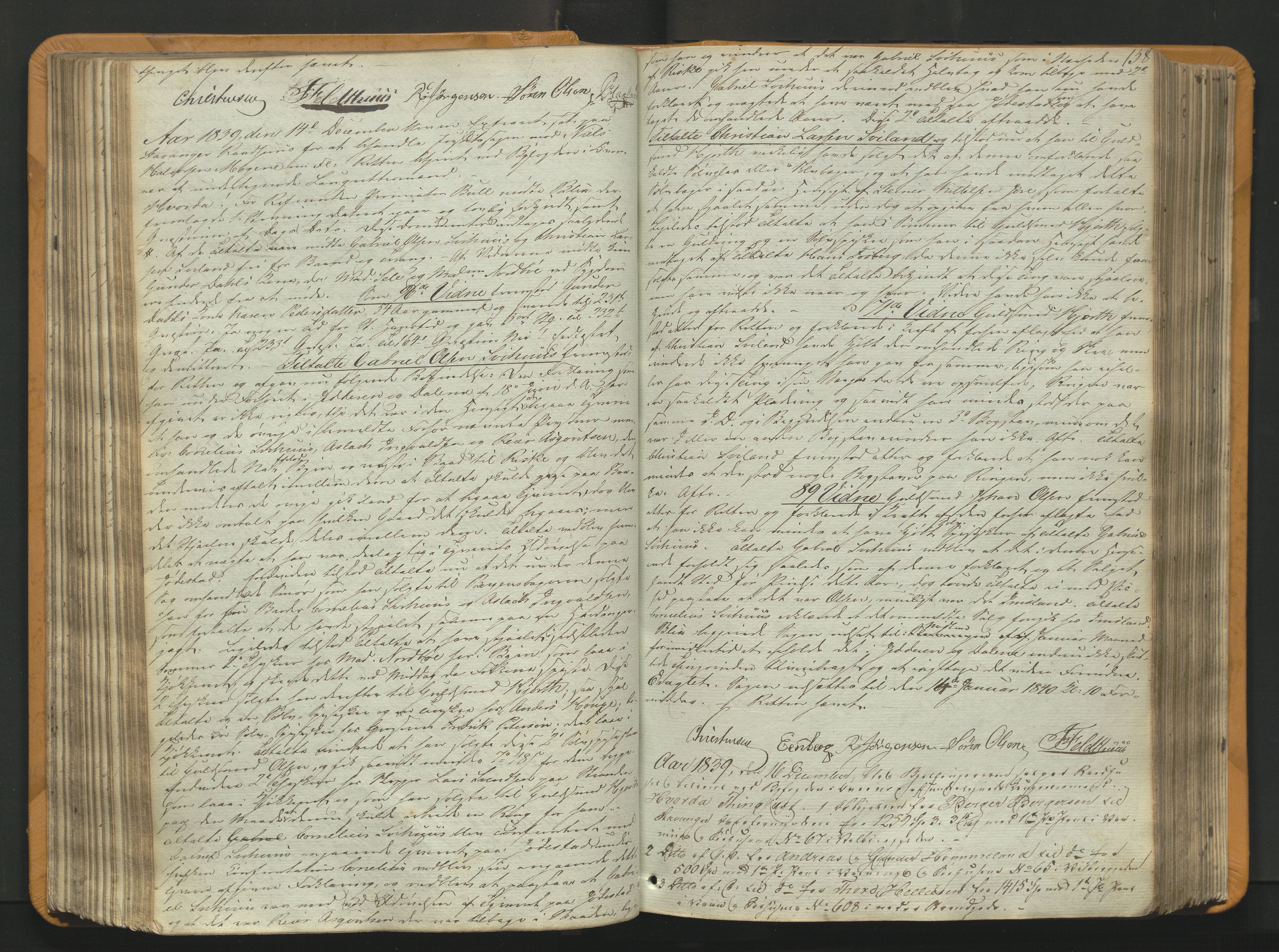 Stavanger byfogd, AV/SAST-A-101408/001/3/30/30BA/L0054: Bytingprotkoll, 1838-1843, s. 157b-158a