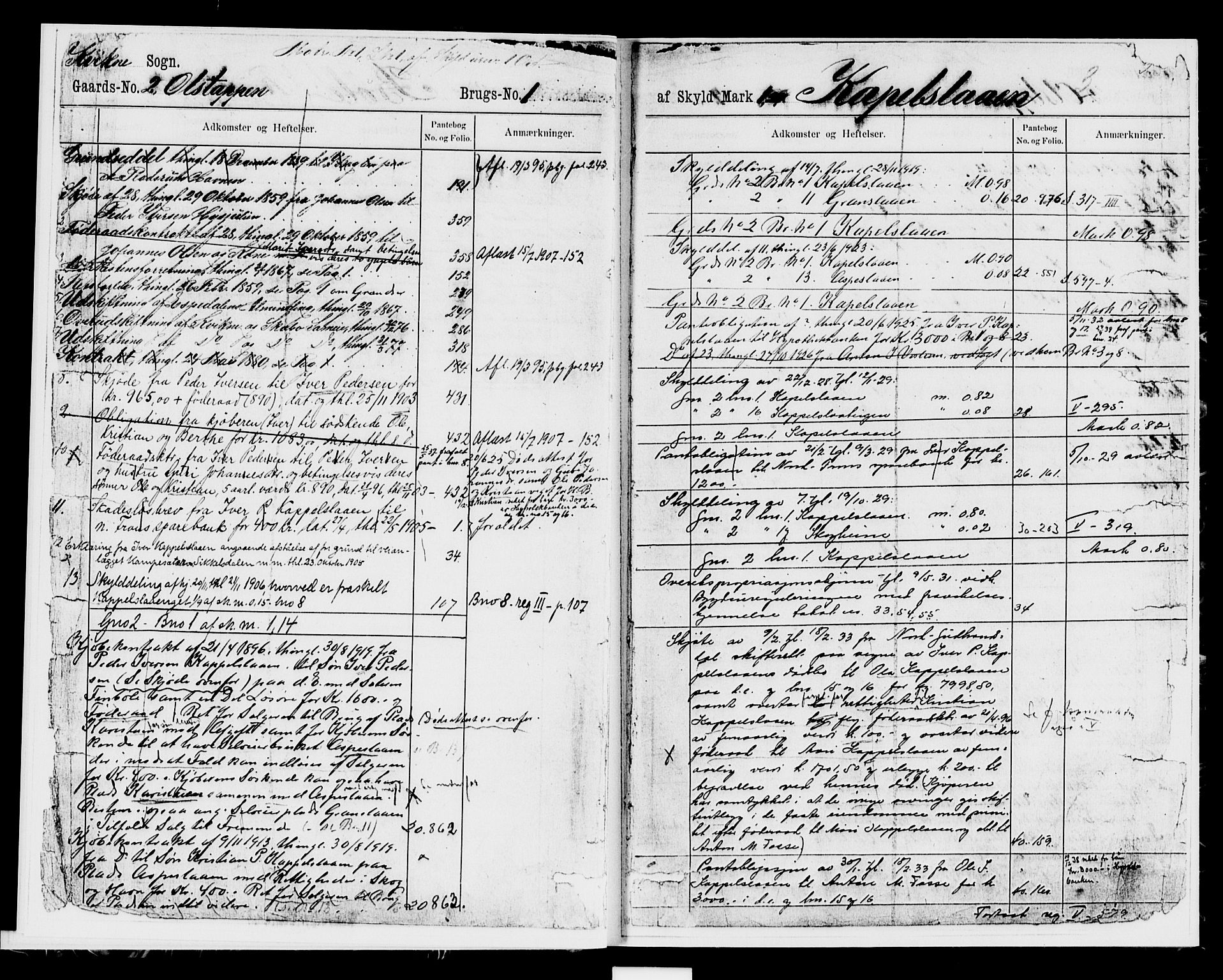 Nord-Gudbrandsdal tingrett, SAH/TING-002/H/Ha/Had/L0012: Panteregister nr. 12, 1889-1950, s. 3