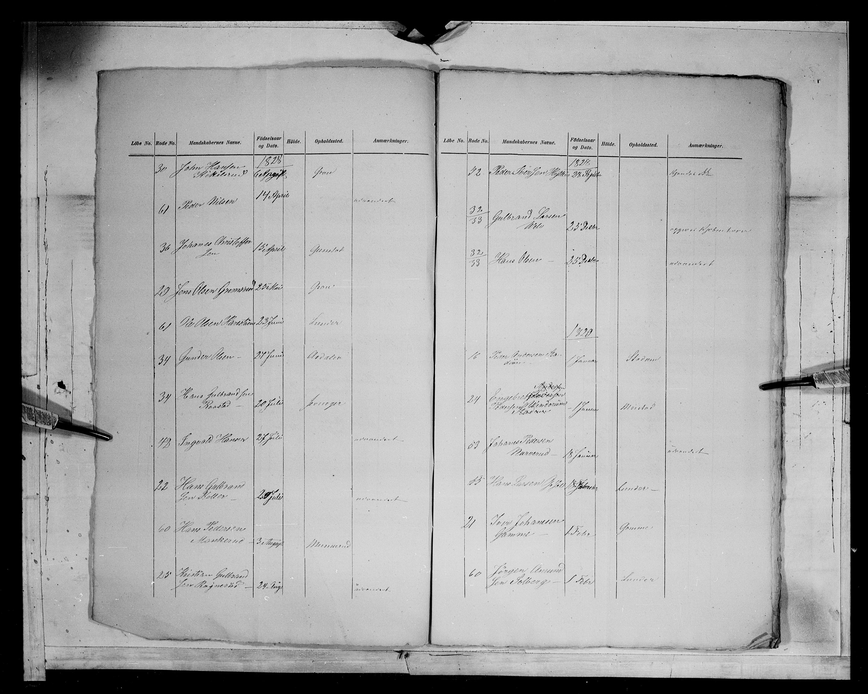 Fylkesmannen i Oppland, AV/SAH-FYO-002/1/K/Kb/L1161: Valderske nasjonale musketérkorps - Vangske kompani og Hadelandske kompani av Akershusiske nasjonale musketérkorps, 1818-1860, s. 8516