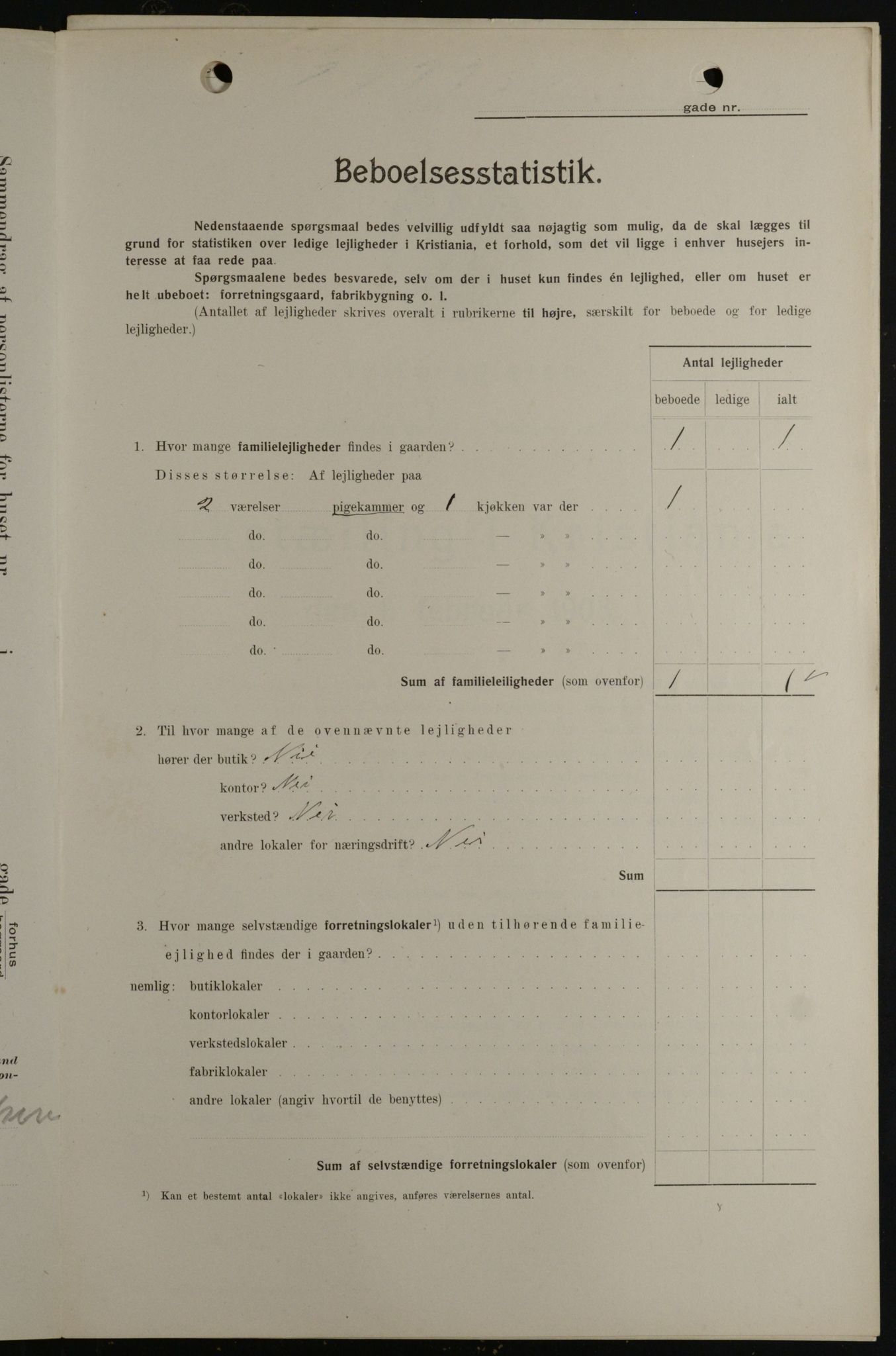 OBA, Kommunal folketelling 1.2.1908 for Kristiania kjøpstad, 1908, s. 30975