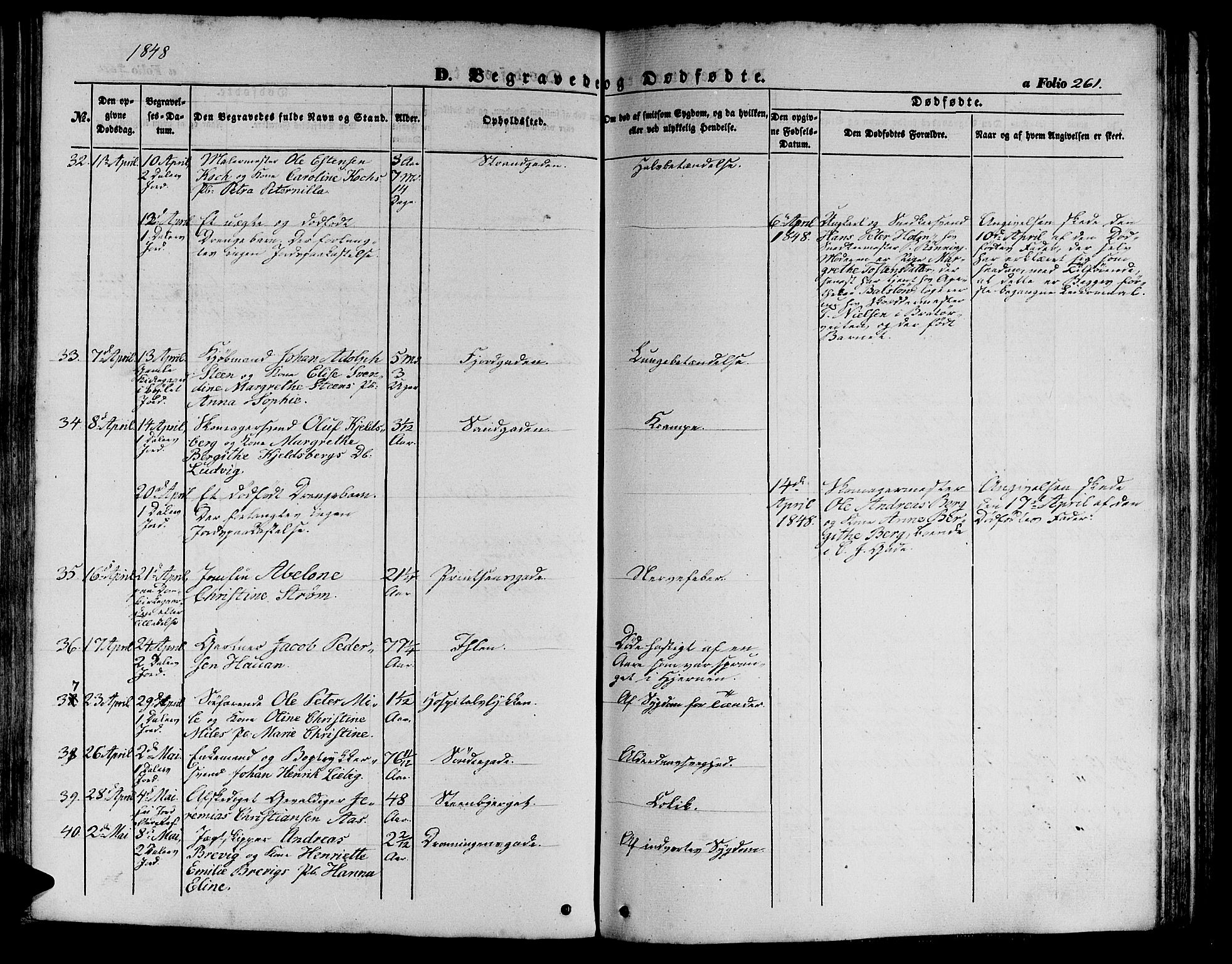 Ministerialprotokoller, klokkerbøker og fødselsregistre - Sør-Trøndelag, AV/SAT-A-1456/602/L0137: Klokkerbok nr. 602C05, 1846-1856, s. 261