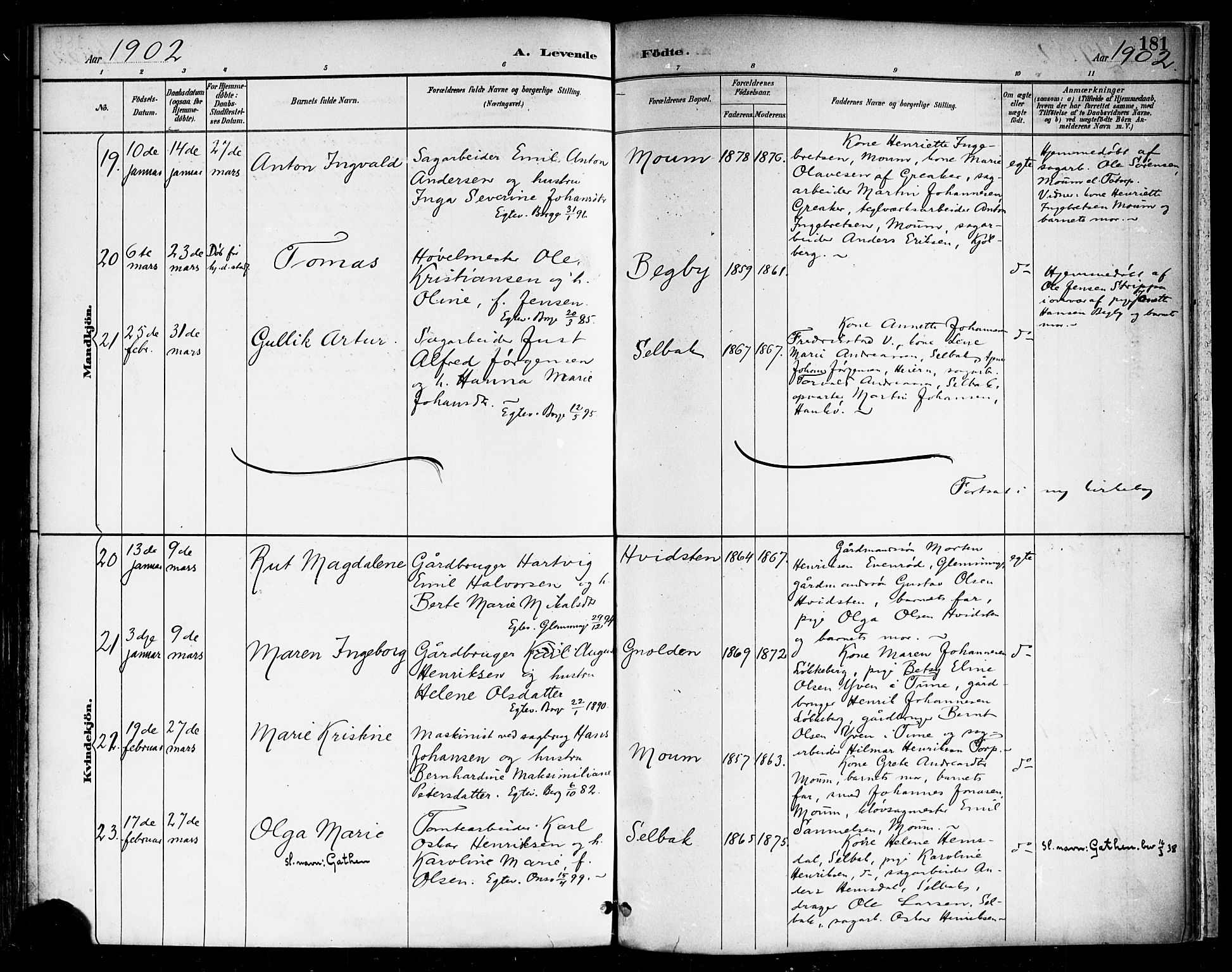 Borge prestekontor Kirkebøker, AV/SAO-A-10903/F/Fa/L0008: Ministerialbok nr. I 8A, 1887-1902, s. 181