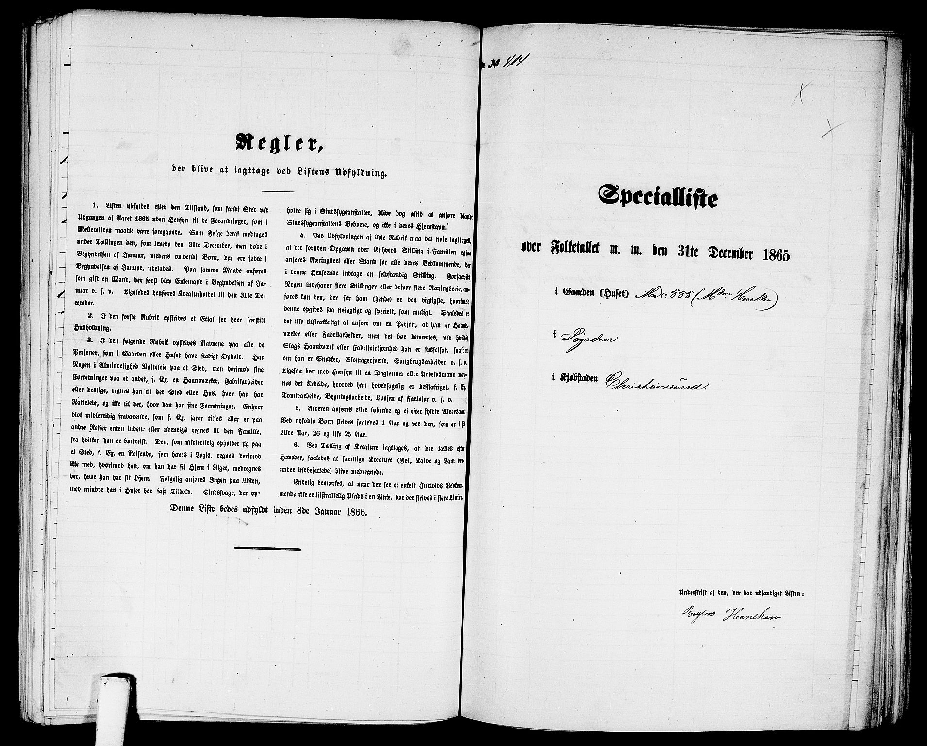 RA, Folketelling 1865 for 1503B Kristiansund prestegjeld, Kristiansund kjøpstad, 1865, s. 843