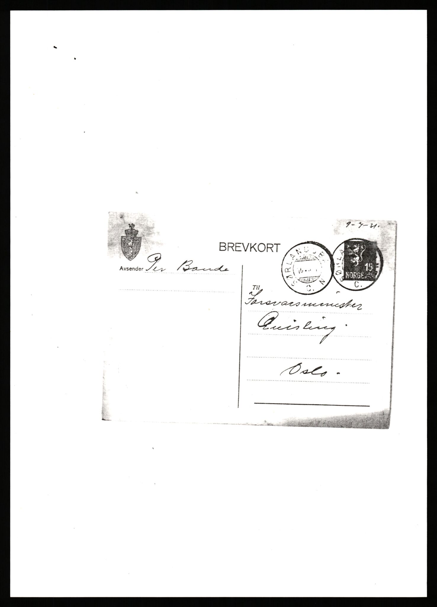 Quisling, Vidkun, AV/RA-PA-0750/G/Gf/L0001: Brev mv. til Vidkun Quisling, 1930-1938, s. 139