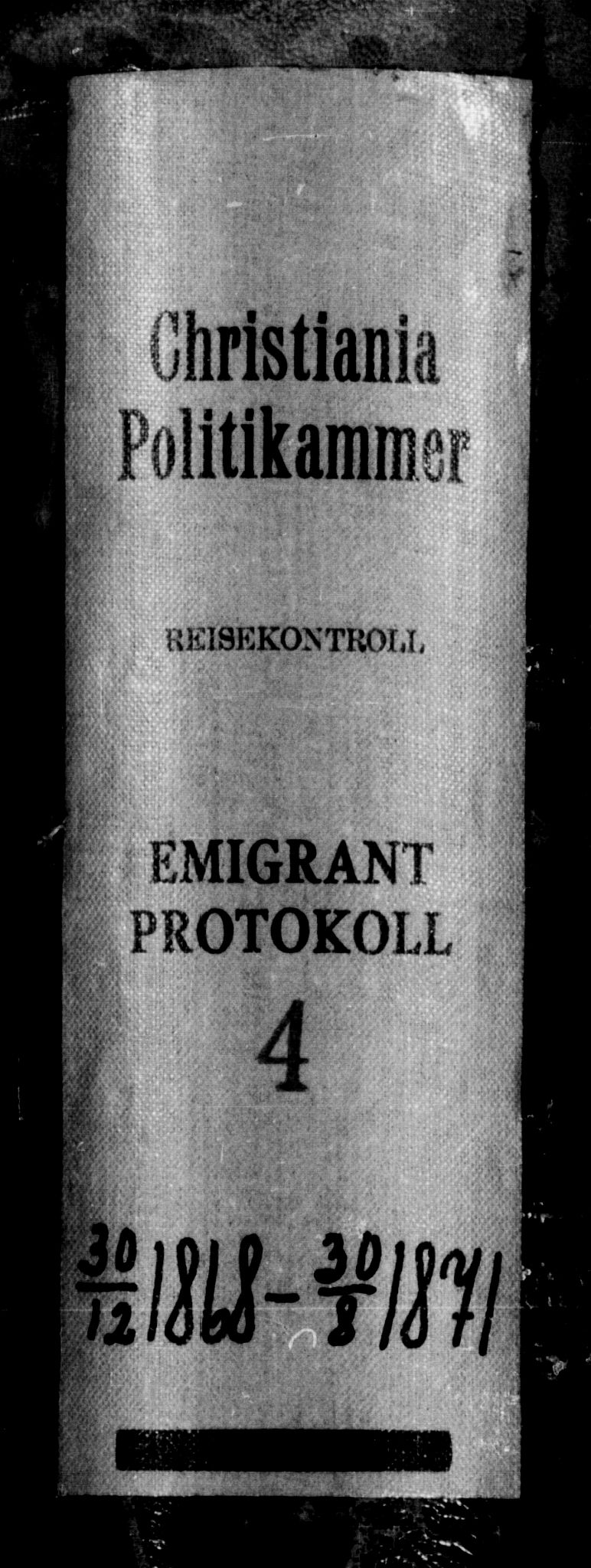 Oslo politidistrikt, SAO/A-10085/E/Ee/Eef/L0004: Emigrantprotokoll, 1868-1871