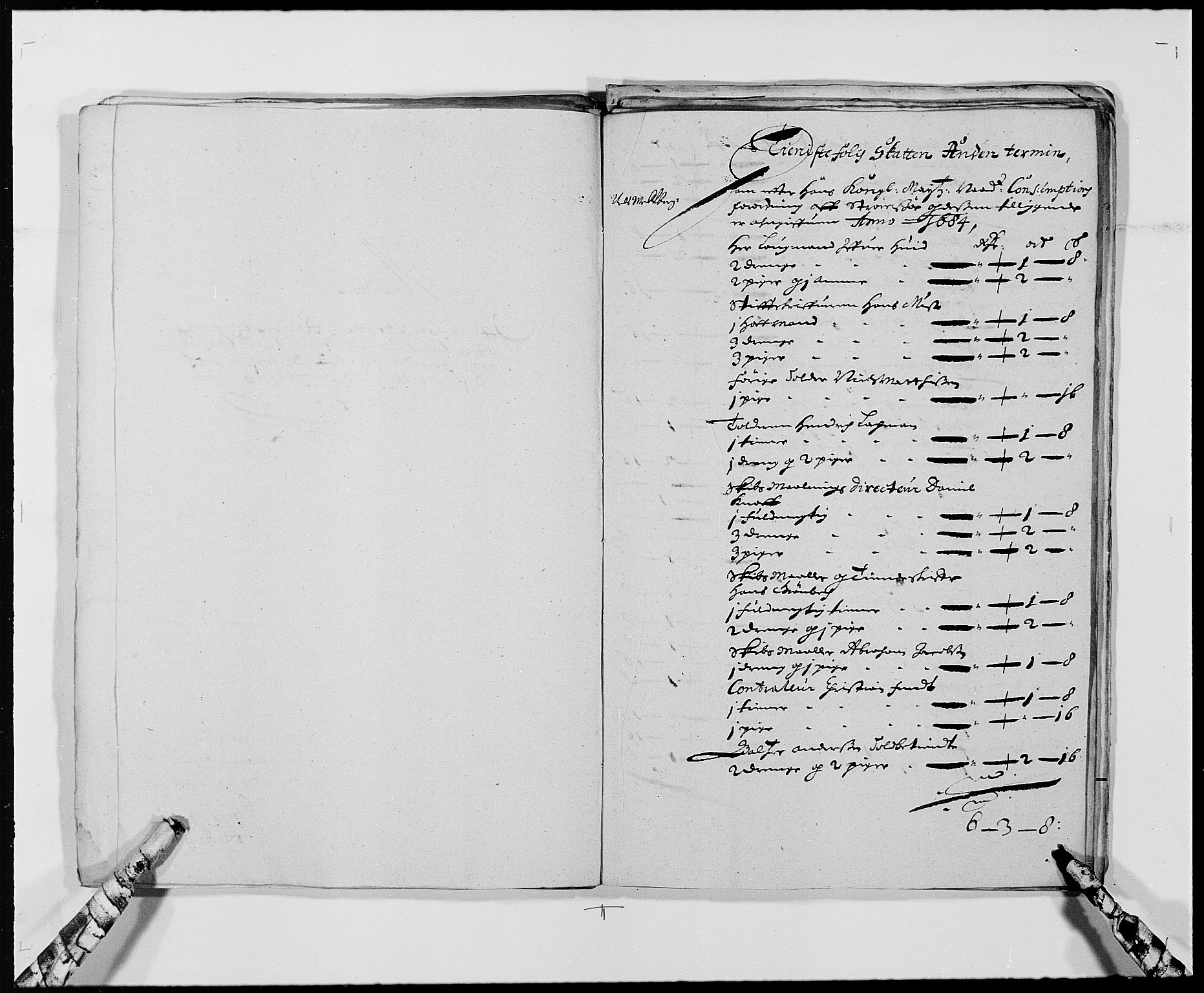 Rentekammeret inntil 1814, Reviderte regnskaper, Byregnskaper, RA/EA-4066/R/Rg/L0140: [G1] Kontribusjonsregnskap, 1679-1692, s. 159