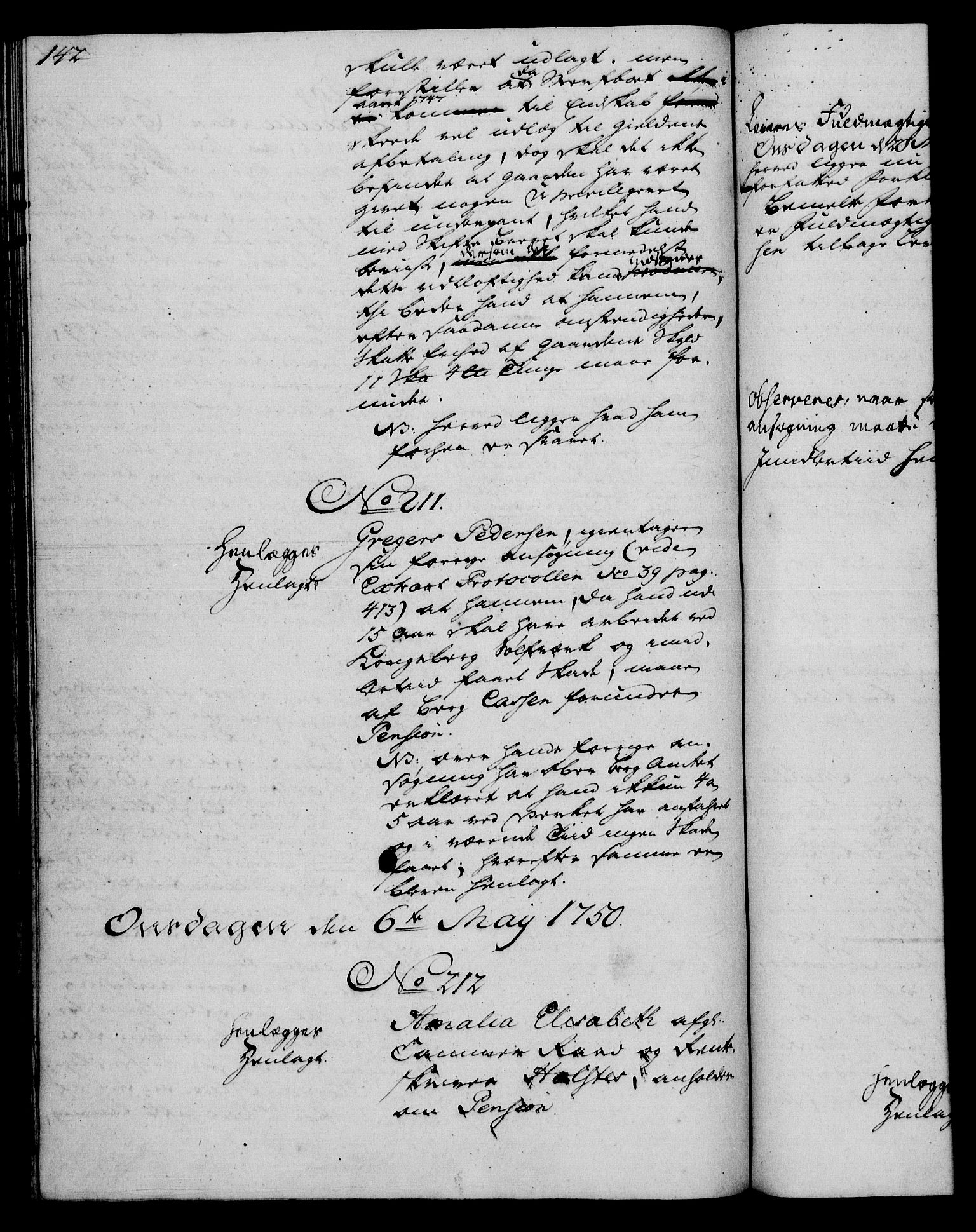 Rentekammeret, Kammerkanselliet, AV/RA-EA-3111/G/Gh/Gha/L0030: Norsk ekstraktmemorialprotokoll (merket RK 53.75), 1749-1751, s. 142