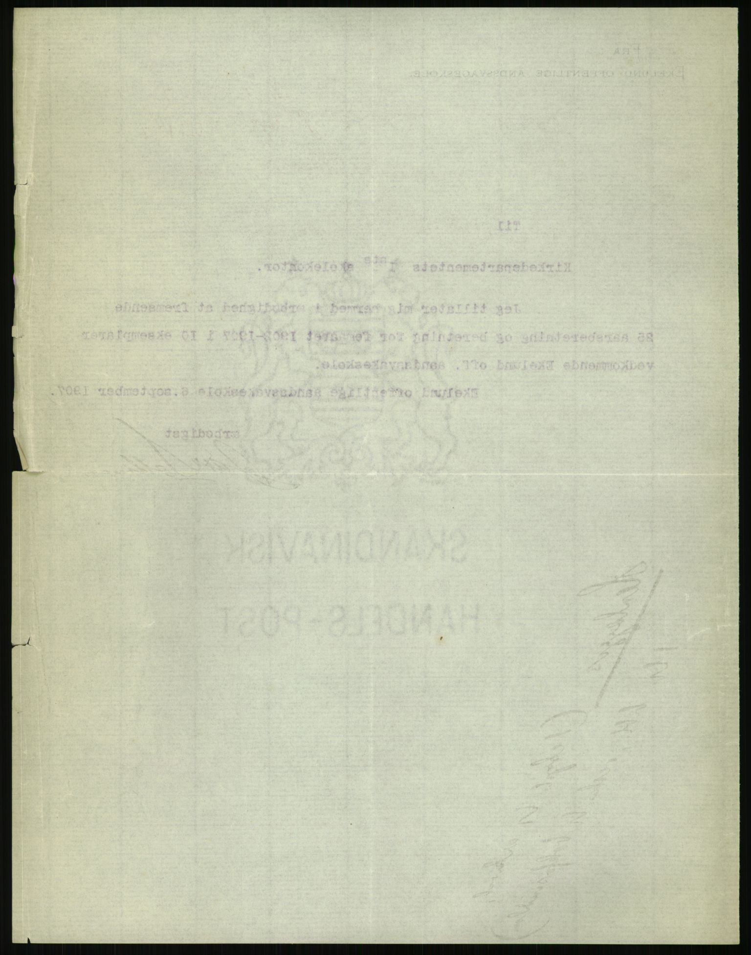 Kirke- og undervisningsdepartementet, 1. skolekontor D, RA/S-1021/F/Fh/Fhr/L0098: Eikelund off. skole for evneveike, 1897-1947, s. 1111