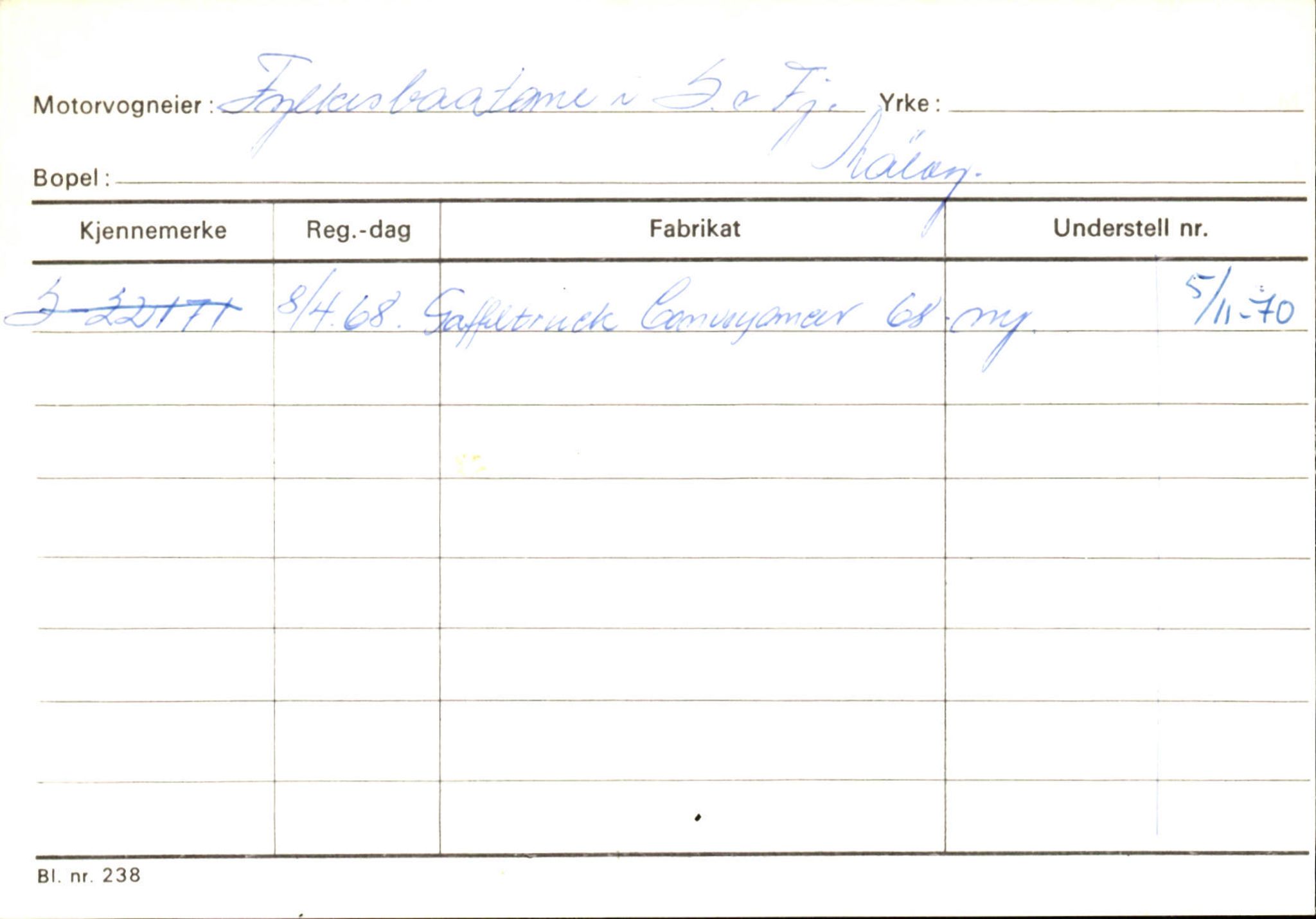 Statens vegvesen, Sogn og Fjordane vegkontor, SAB/A-5301/4/F/L0144: Registerkort Vågsøy A-R, 1945-1975, s. 606