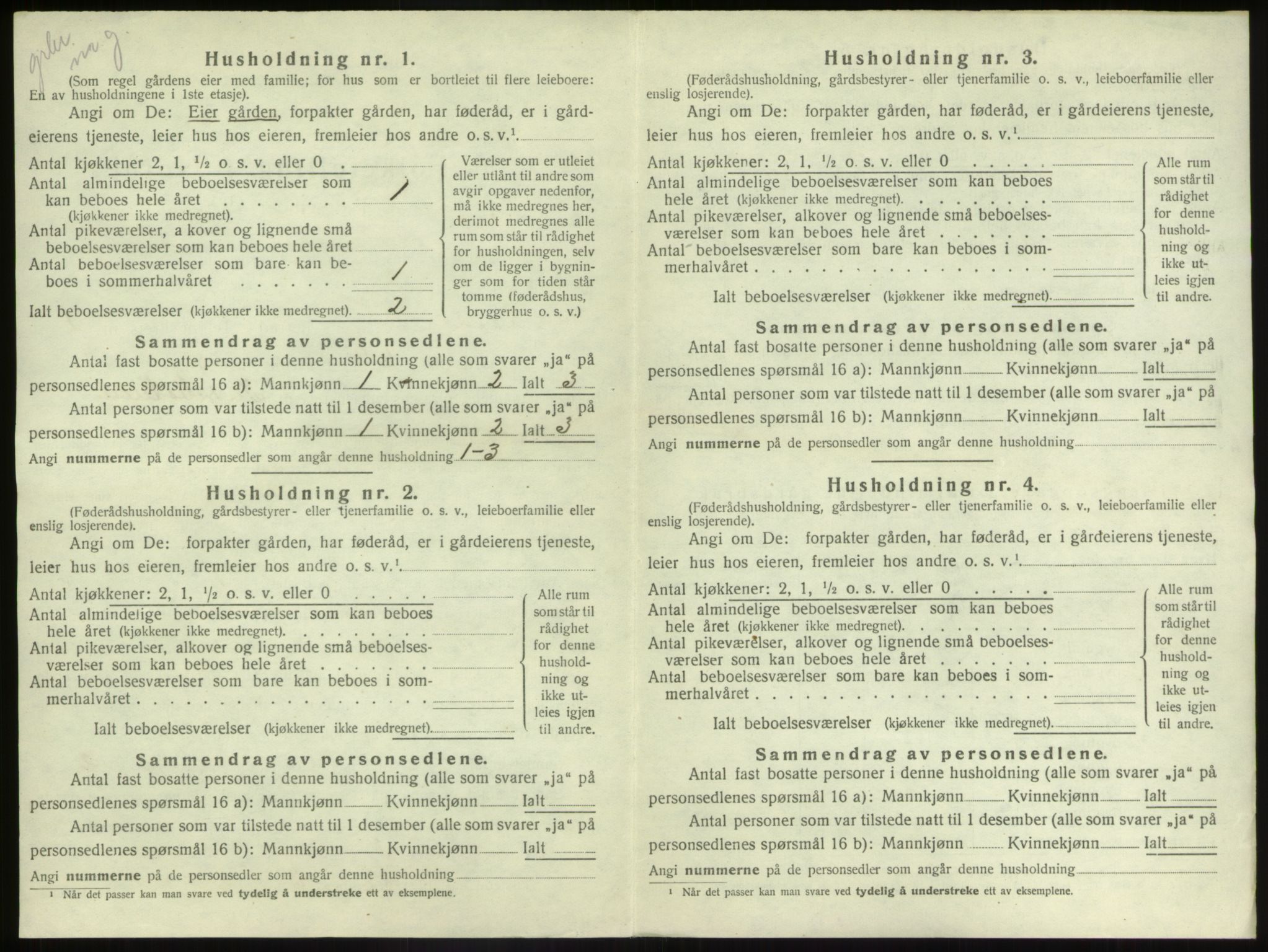 SAB, Folketelling 1920 for 1433 Naustdal herred, 1920, s. 6