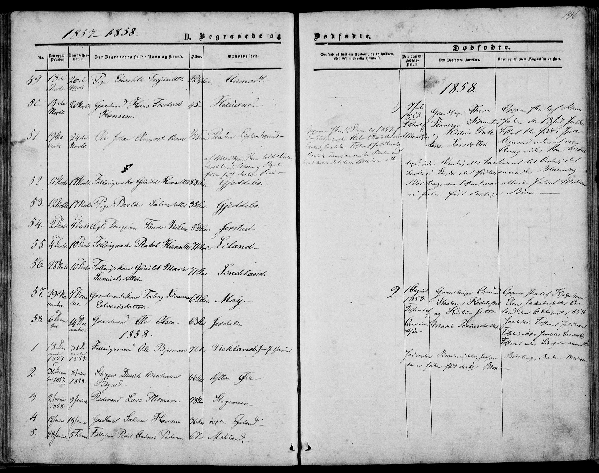Kvinesdal sokneprestkontor, SAK/1111-0026/F/Fa/Fab/L0006: Ministerialbok nr. A 6, 1857-1869, s. 196